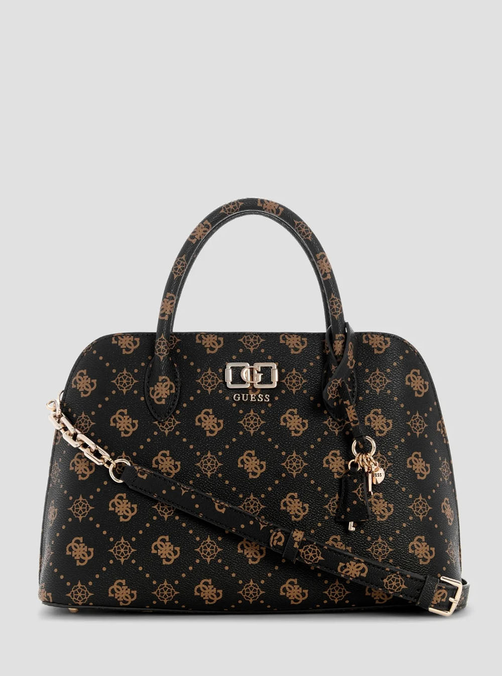 תיק Guess Emelie Logo 2 Comp Satchel נשים
