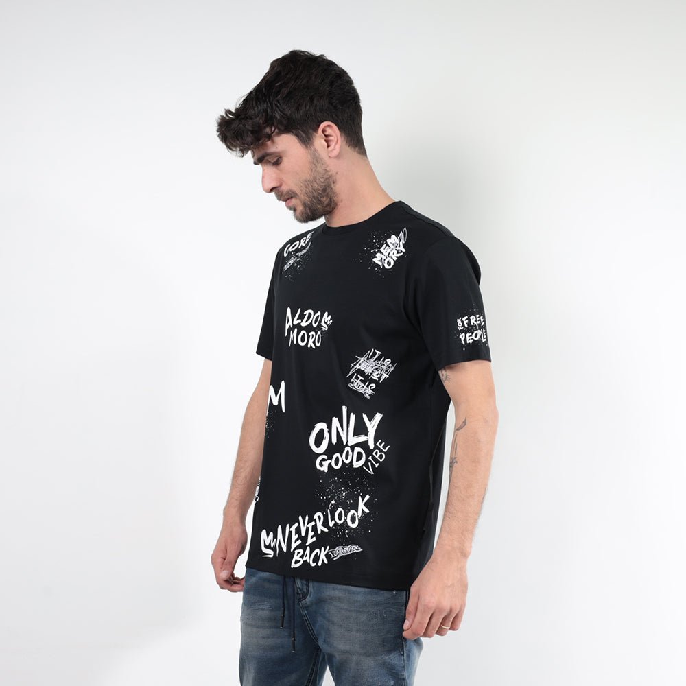 חולצת טישירט קצרה אלדו מורו Text Print גברים