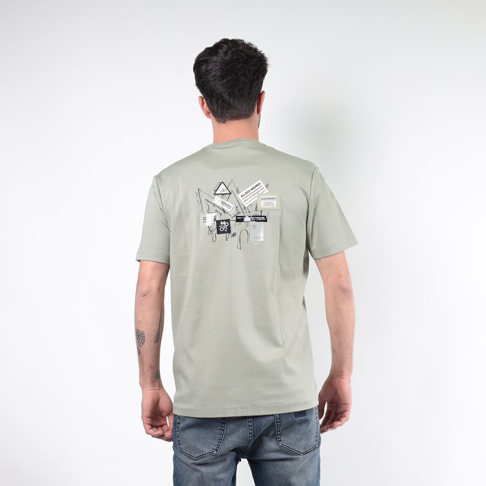 חולצת טישירט קצרה אלדו מורו Back Crown & Patches גברים