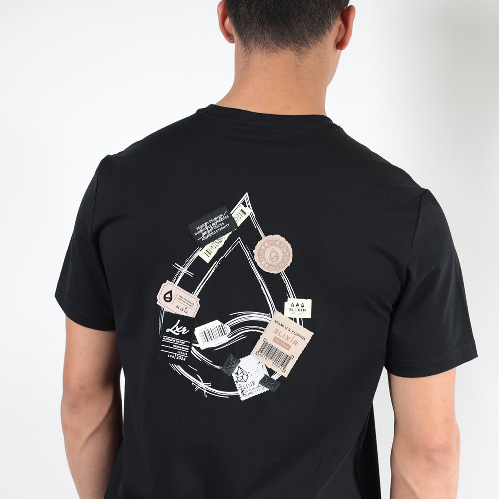 חולצת טישירט קצרה אליקסיר Back Patches גברים