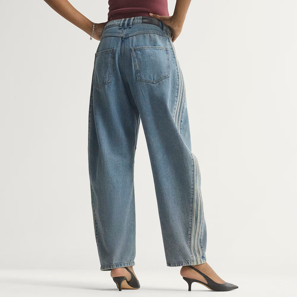 ג'ינס אדידס High Rise Barrel Leg Denim נשים