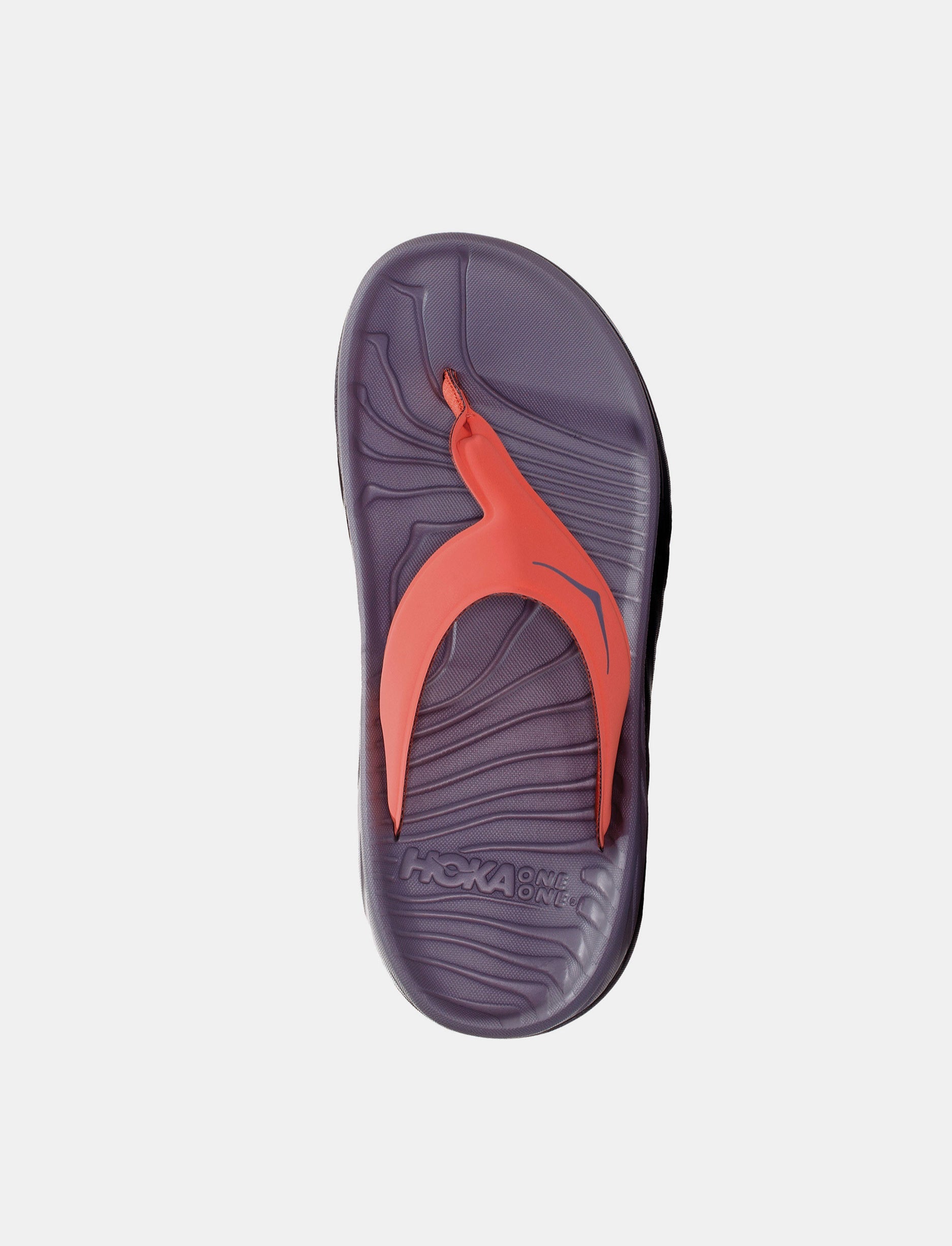 Hoka Ora Recovery Flip - כפכפי אורה הוקה איכותיים לנשים בצבע שחור/כתום