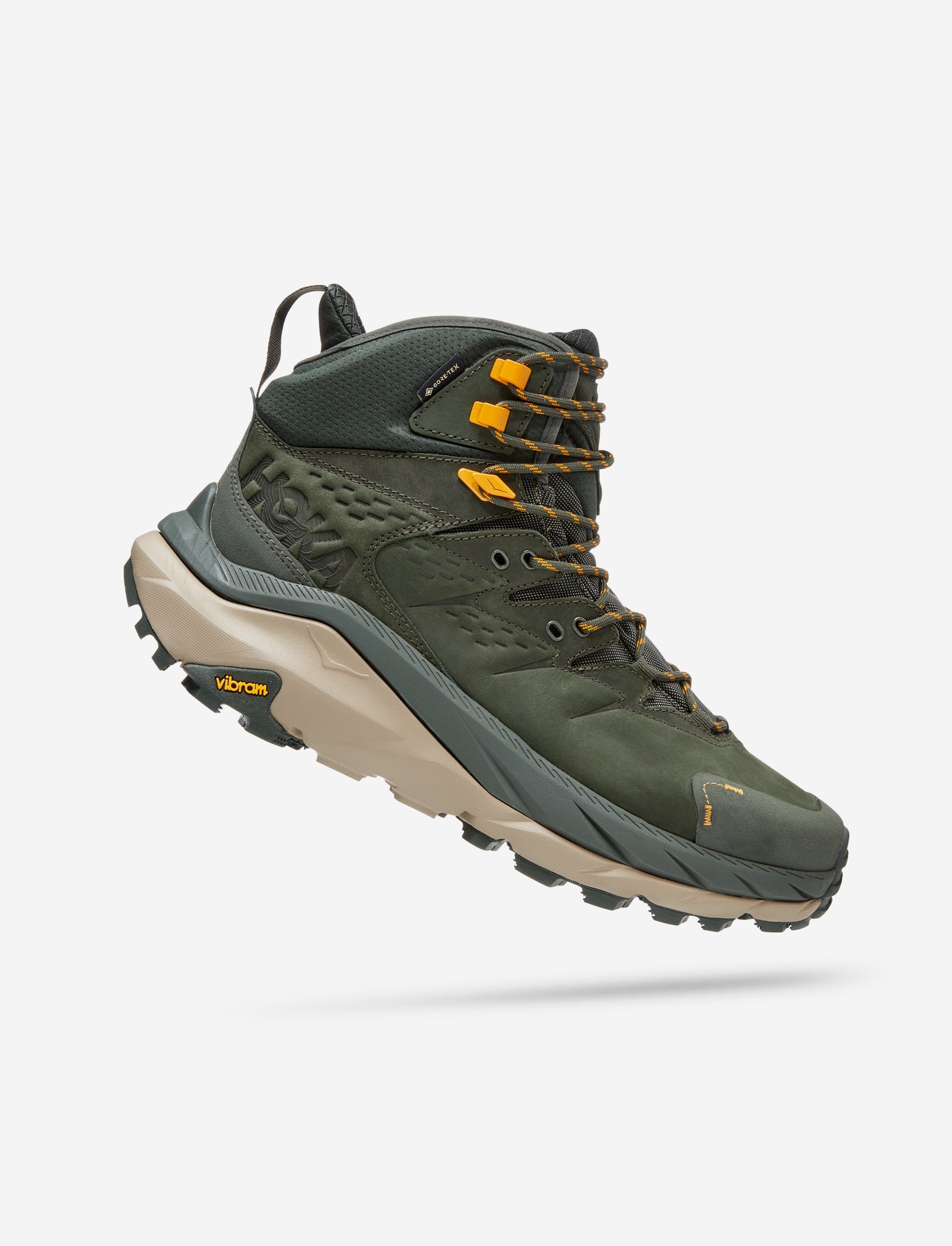 Hoka Kaha 2 GTX - נעלי טיולים גברים הוקה קאהה בצבע ירוק צבאי/ירוק קורן