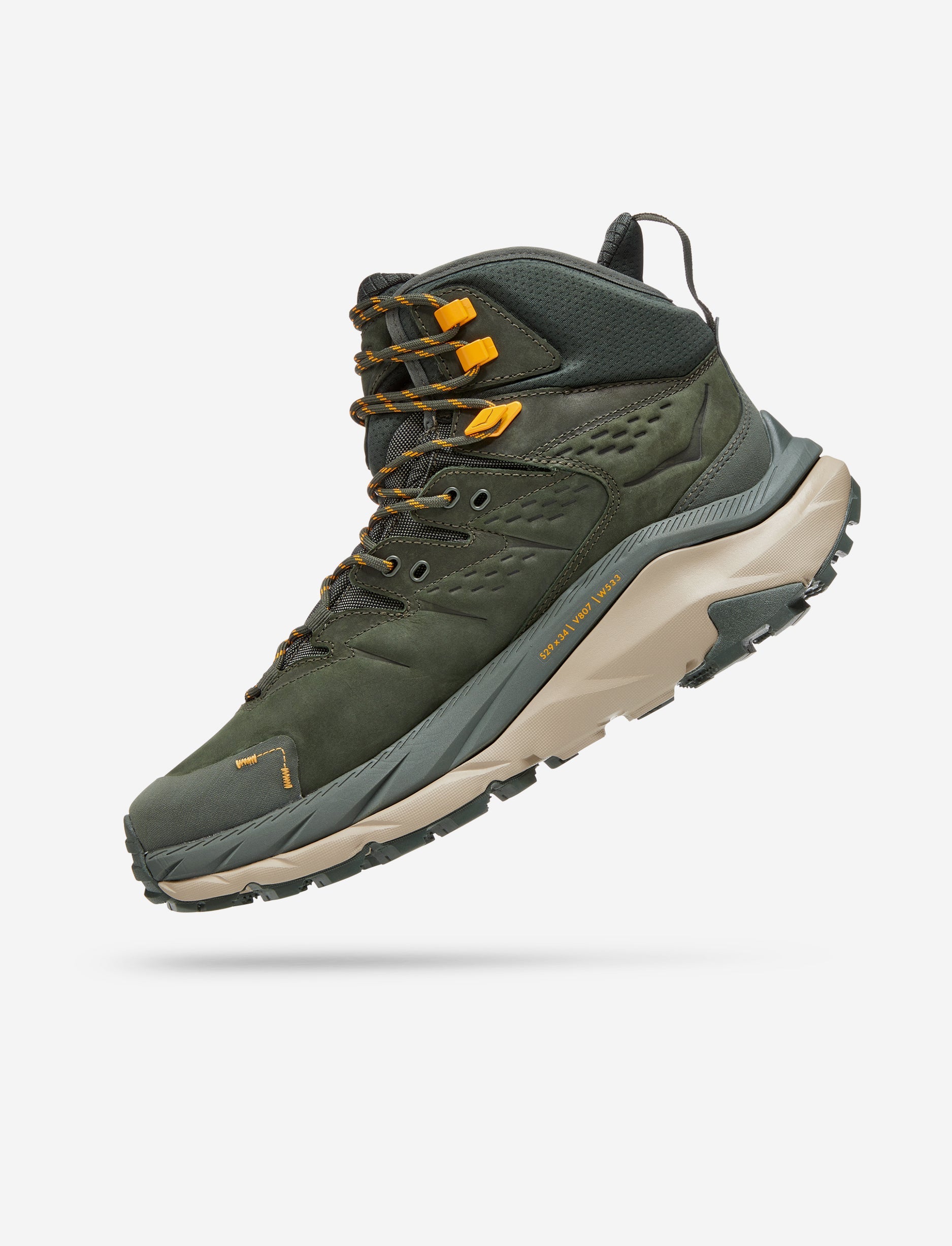 Hoka Kaha 2 GTX - נעלי טיולים גברים הוקה קאהה בצבע ירוק צבאי/ירוק קורן