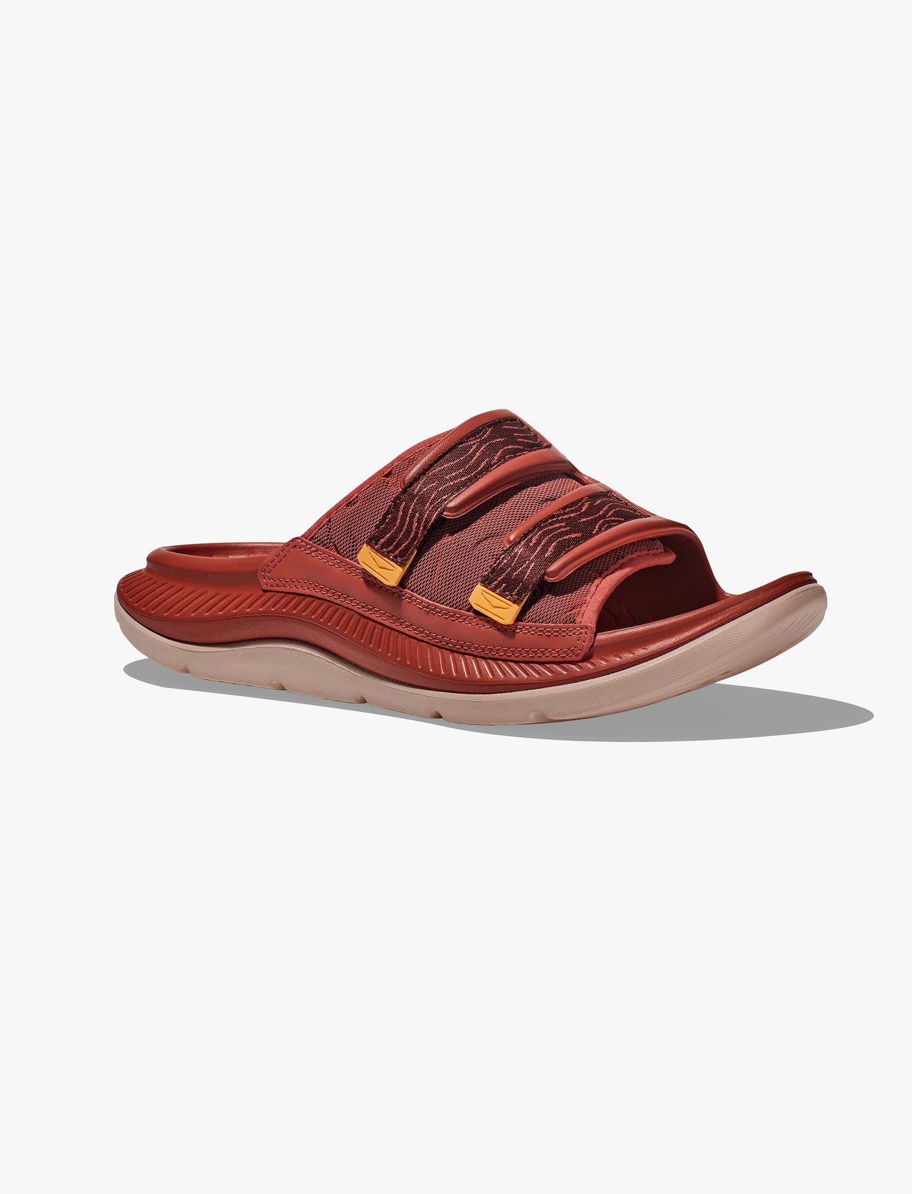 HOKA ORA LUXE  - כפכפי אורה לוקס הוקה בצבע אדום חם/אפרסק כהה