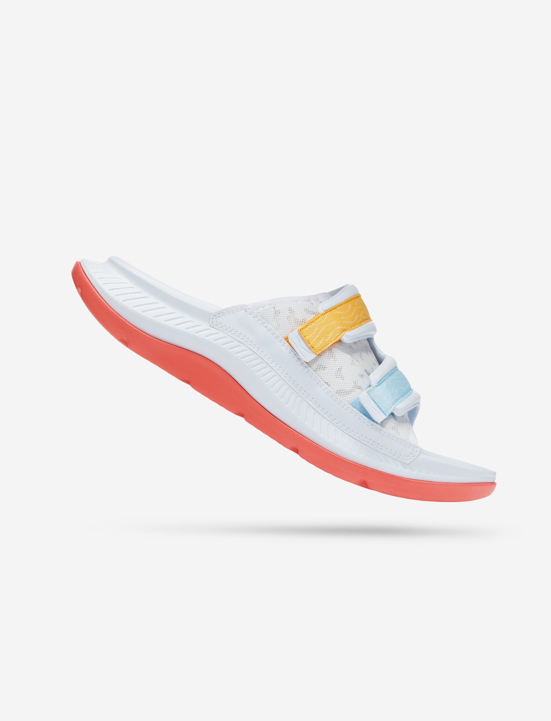 HOKA ORA LUXE U - כפכפי אורה לוקס הוקה בצבע לבן/כתום/תכלת