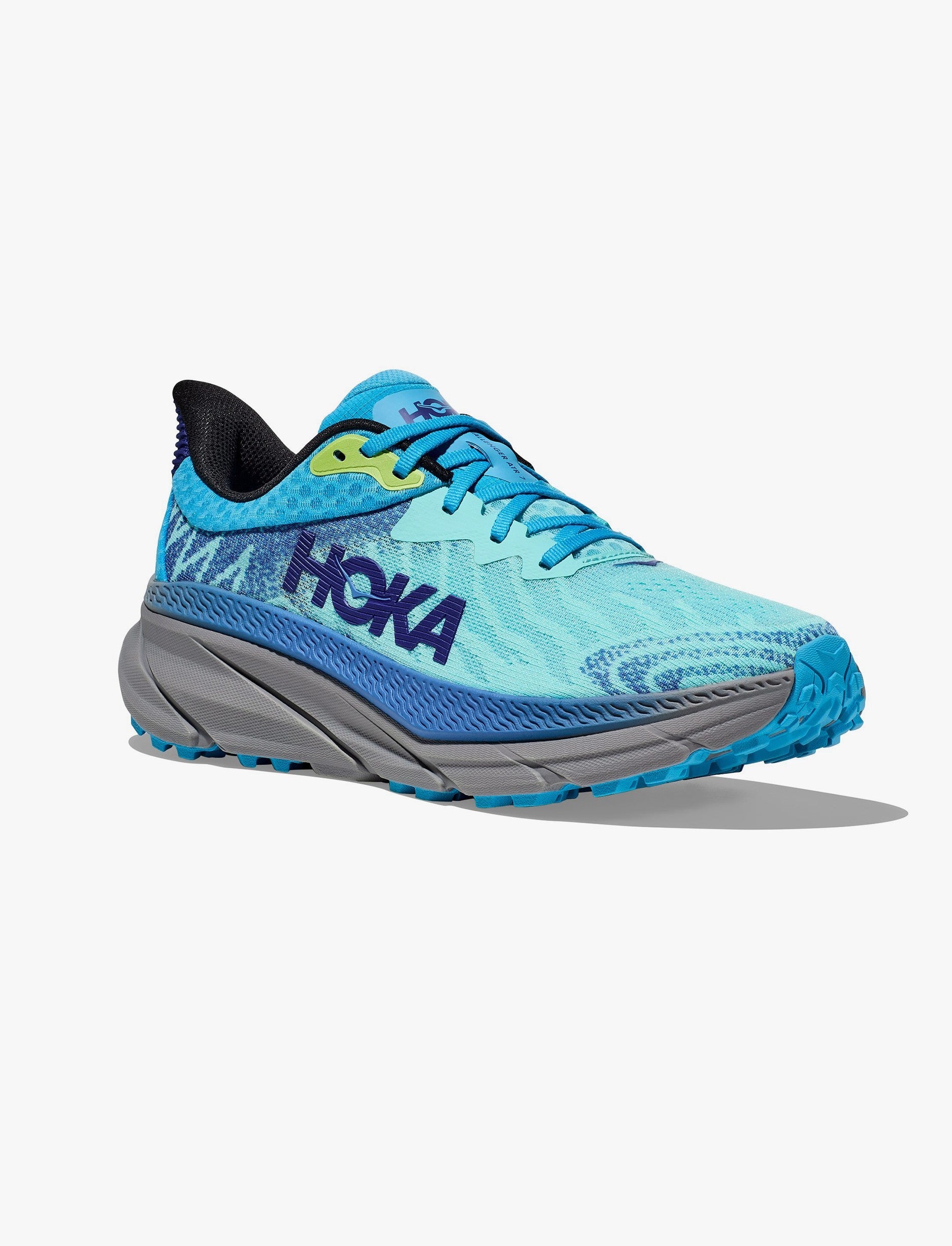 Hoka Challenger 7 Wide - נעלי ספורט גברים הוקה צ'אלנג'ר 7 רחבות בצבע תכלת/אפרפר