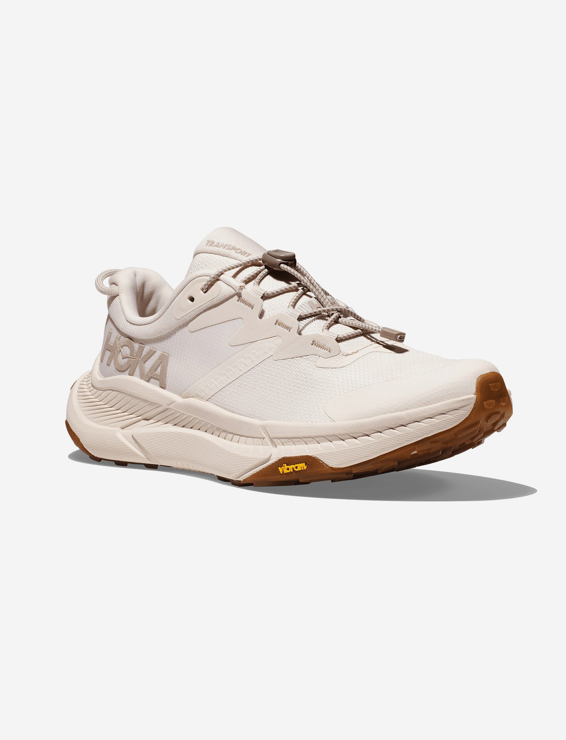 Hoka Transport - נעלי הליכה נשים הוקה טרנספורט בצבע לבן צהבהב/לבן צהבהב