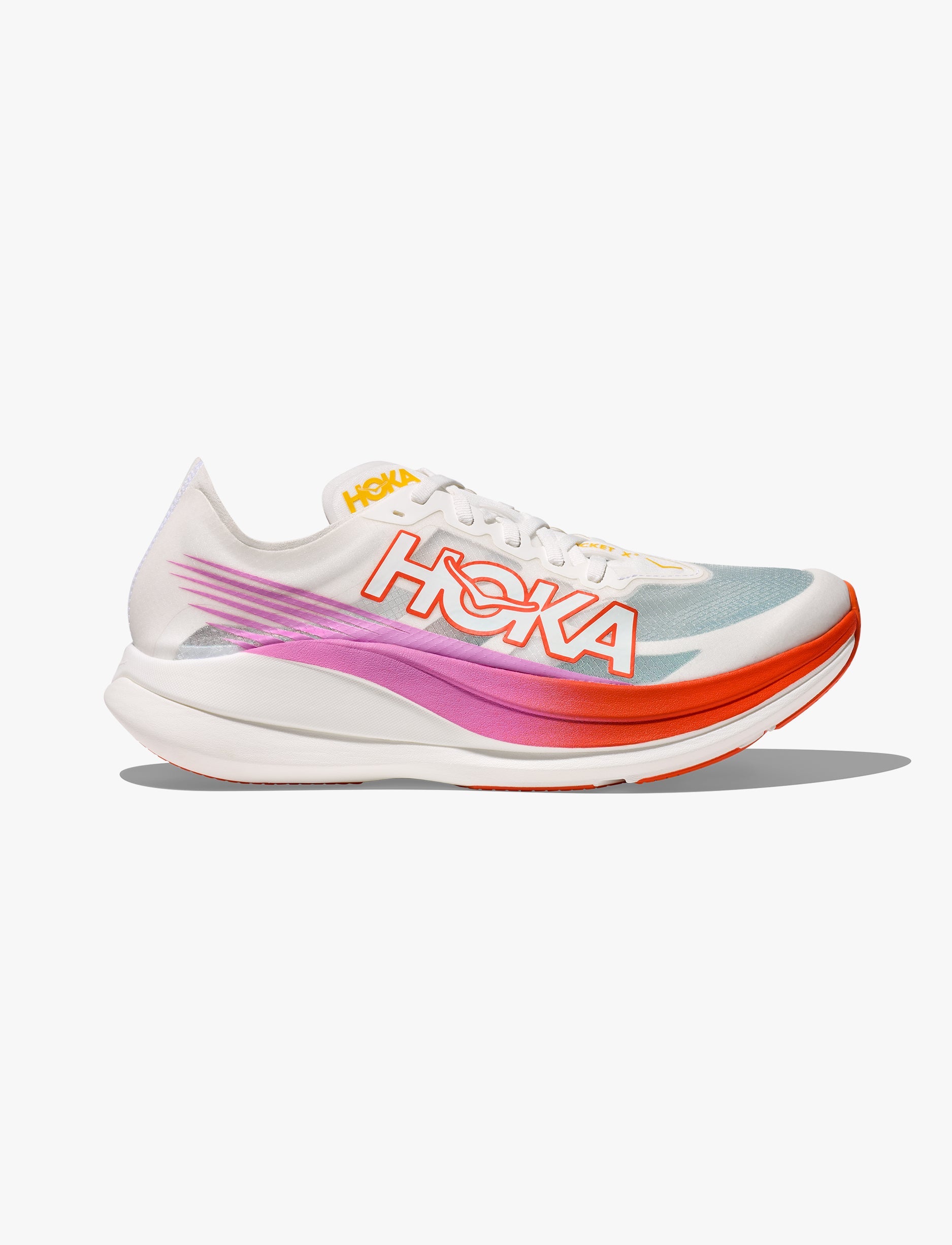 HOKA  ROCKET X 2 - נעלי ספורט הוקה רוקט איקס 2 בצבע פרוסט/לבה