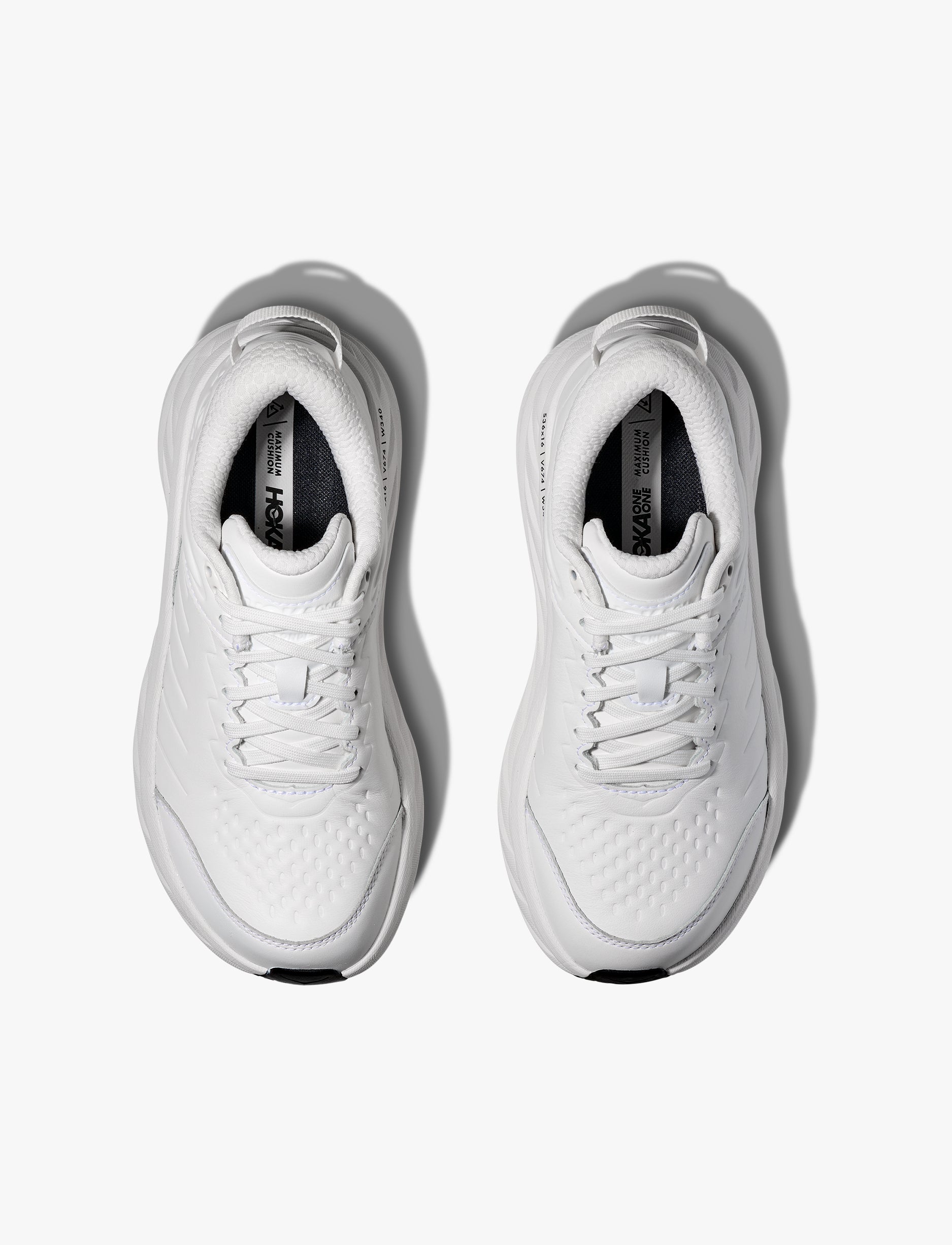 Hoka Bondi SR Wide - נעלי ספורט נשים הוקה בונדי אס-אר רחבות בצבע פרוסט/פרוסט