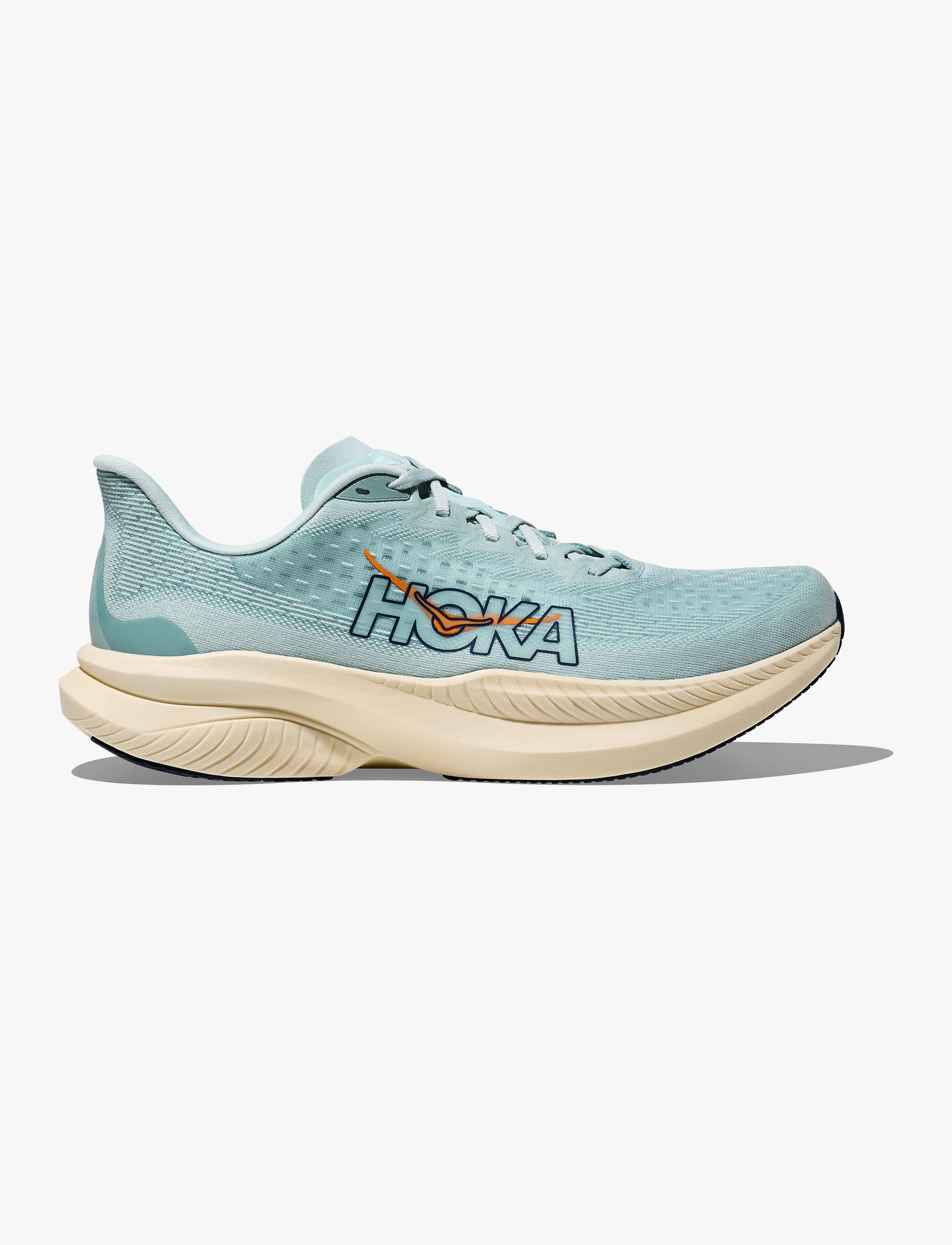 HOKA MACH 6 - נעלי ספורט לגברים הוקה מאך 6 בצבע שחור/לבן כחול ים/כחול מים