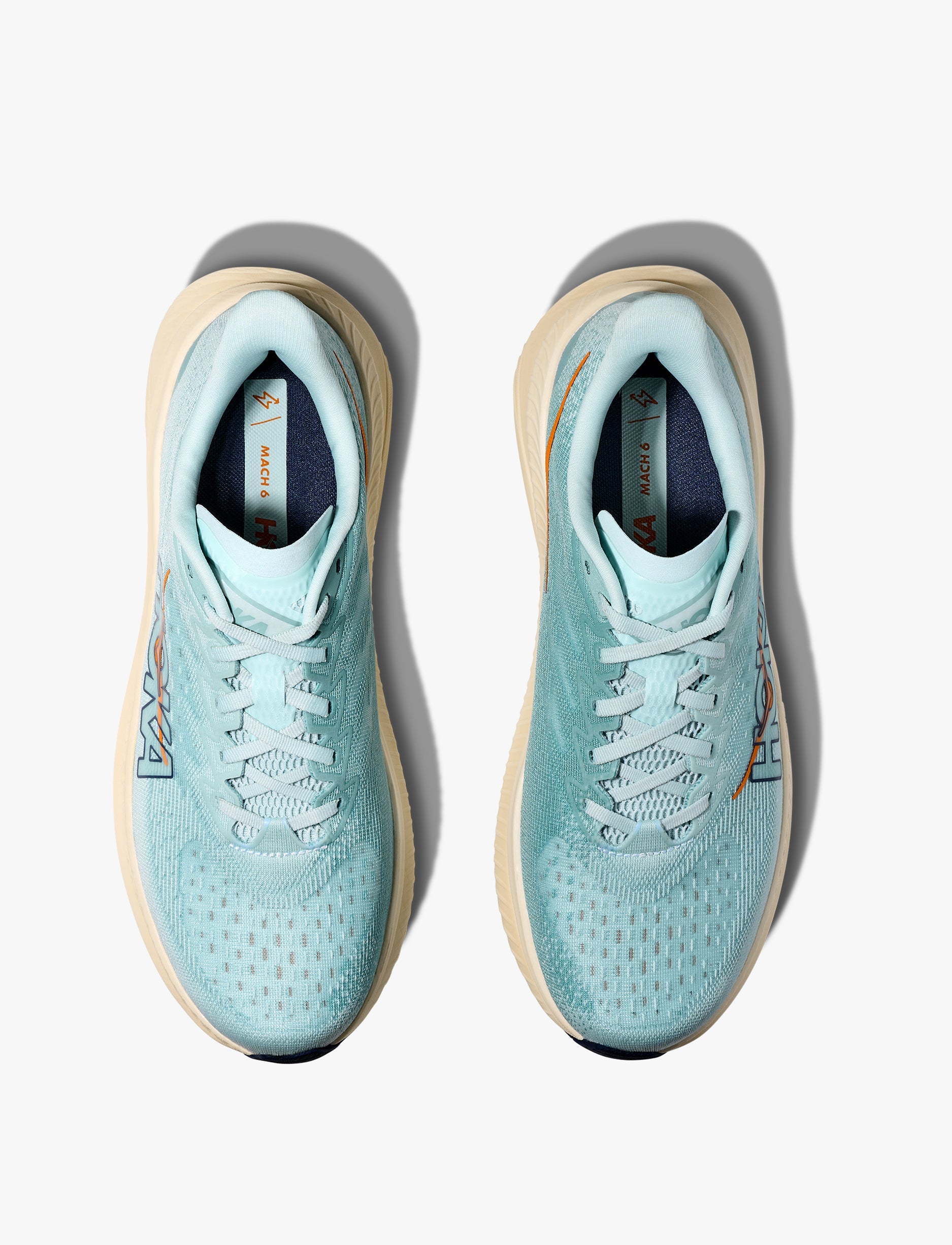 HOKA MACH 6 - נעלי ספורט לגברים הוקה מאך 6 בצבע שחור/לבן כחול ים/כחול מים