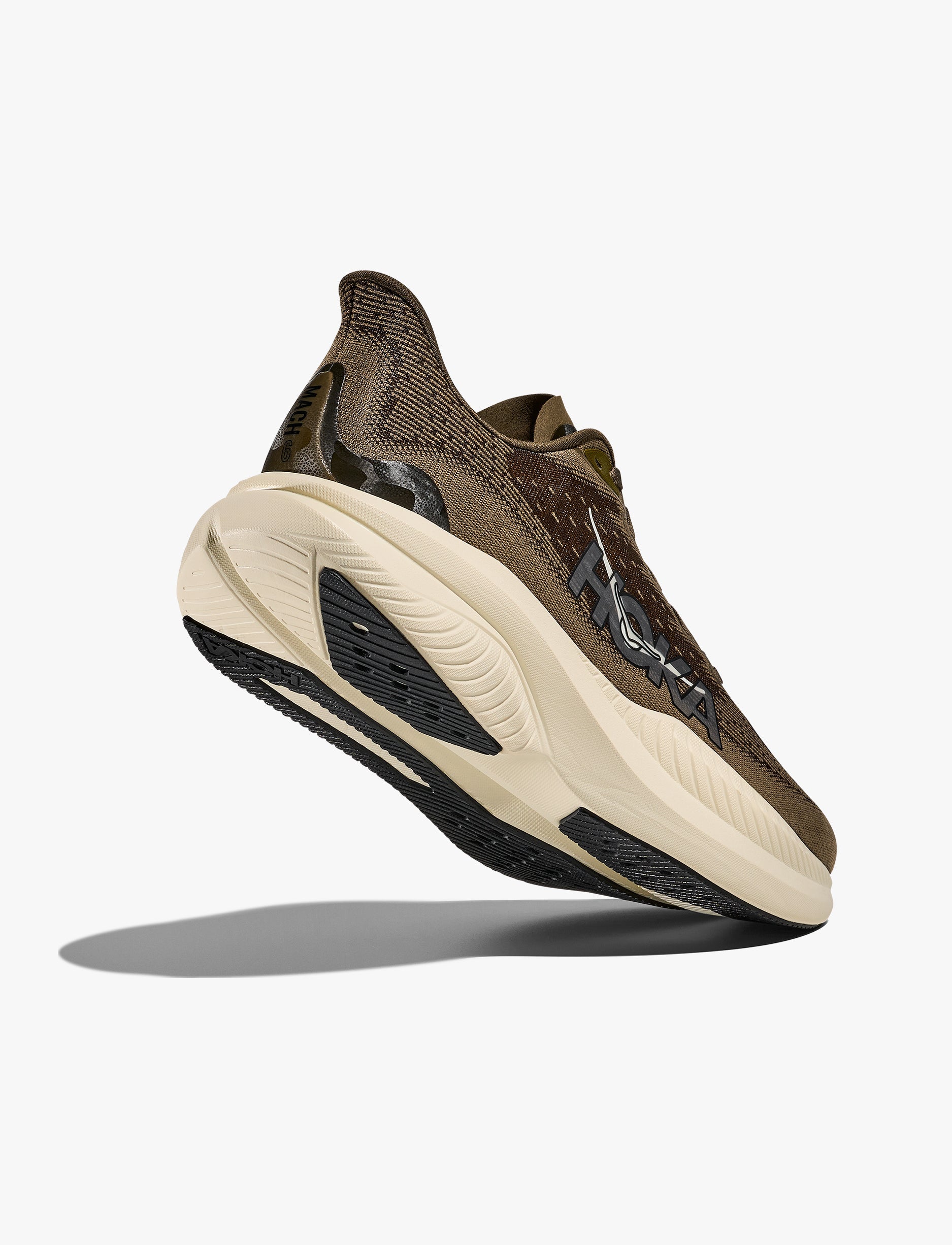 MACH 6 WIDE - נעלי ספורט הוקה לגברים מאך 6 רחבות בצבע ירוק זית עתיק/כמהין