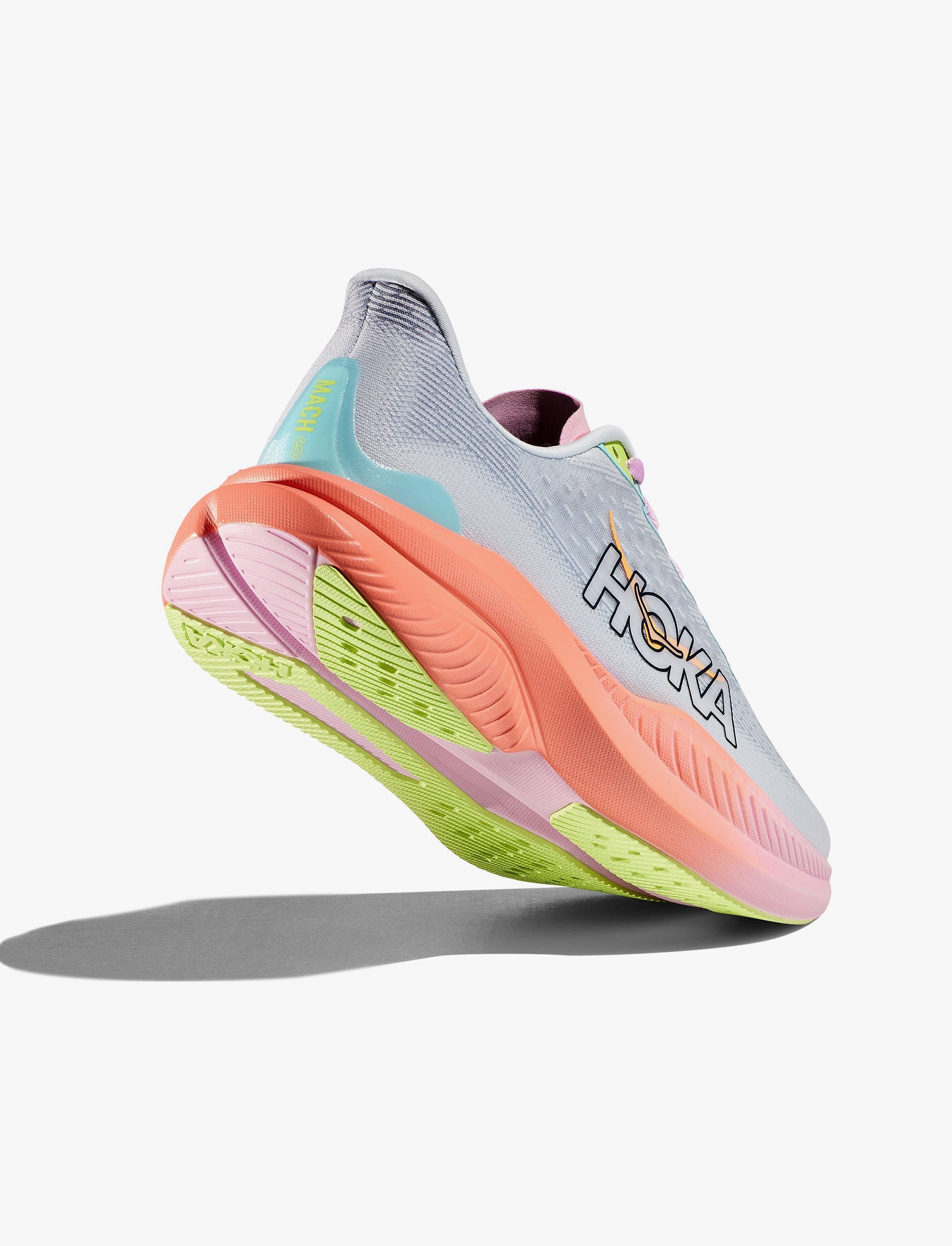 MACH 6 WIDE - נעלי ספורט הוקה לנשים מאך 6 רחבות בצבע כתום אשליה/כחול בין ערביים