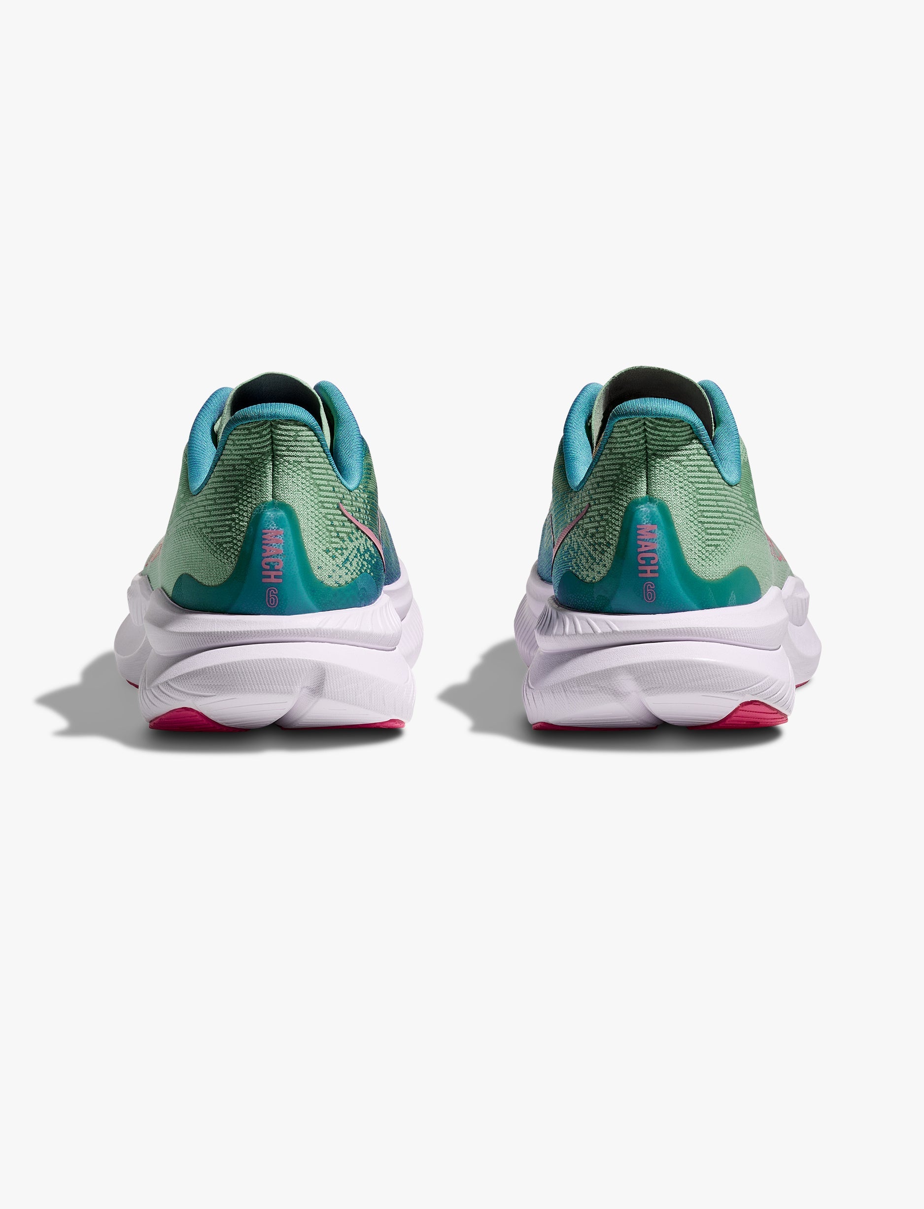 MACH 6 WIDE - נעלי ספורט הוקה לנשים מאך 6 רחבות בצבע ירוק ג'ייד/כחול אפלי