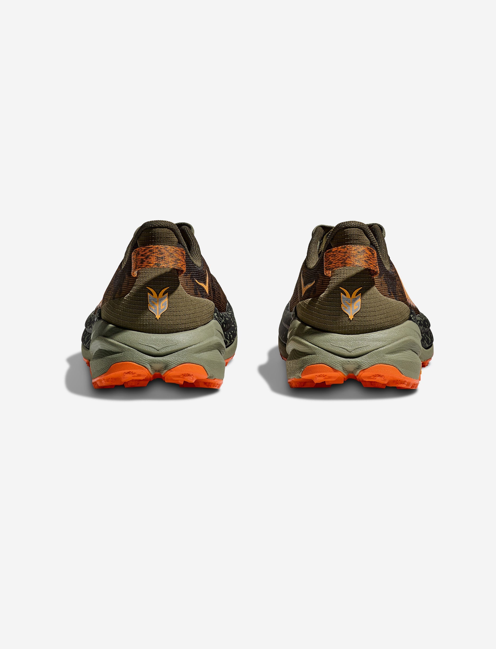 HOKA SPEEDGOAT 6 WIDE - נעלי ספורט גברים ספידגוט 6 רחבות בצבע זית/כתום