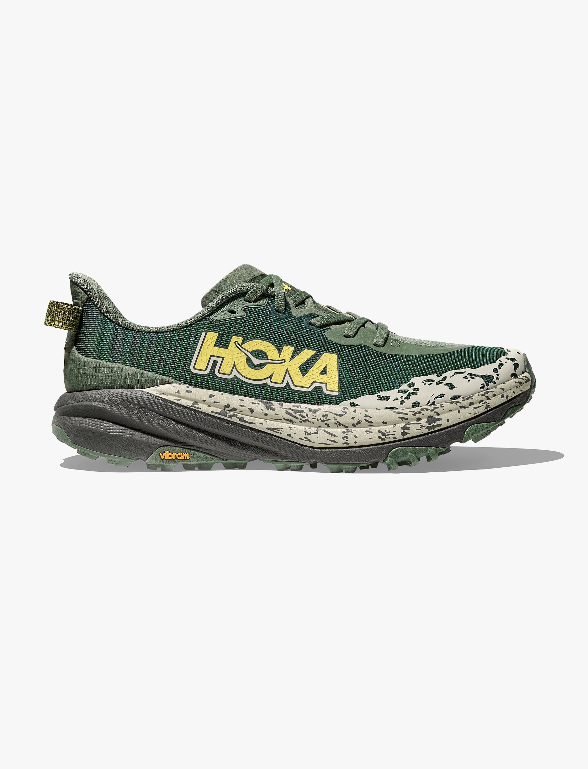 HOKA SPEEDGOAT 6 WIDE - נעלי ספורט גברים ספידגוט 6 רחבות בצבע ירוק שרך/אפור אספלט