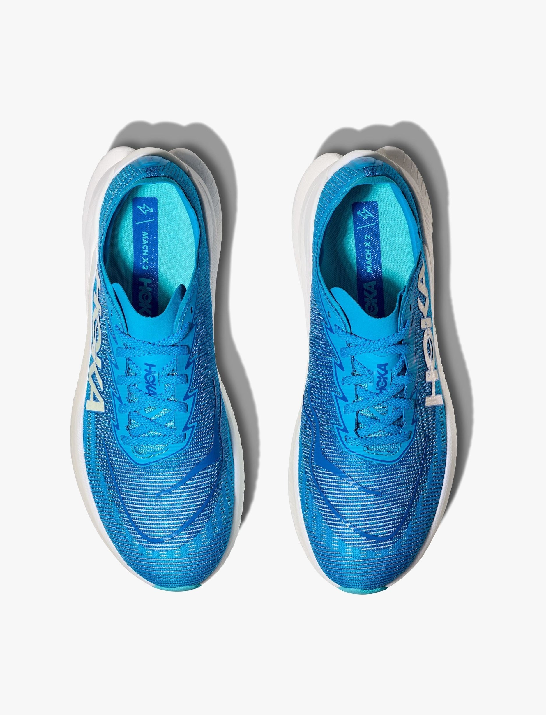 HOKA MACH X 2 - נעלי ספורט לגברים הוקה מאך X 2 בצבע כחול סקיי/קובלט חשמל