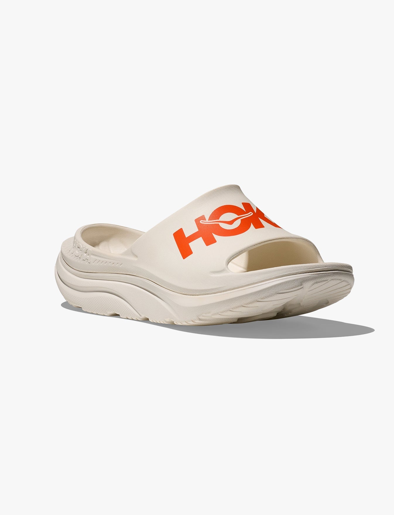 HOKA ORA ATHLETIC SLIDE - כפכפי אורה אתלטיקס סלייד בצבע פרוסט/כתום לבה