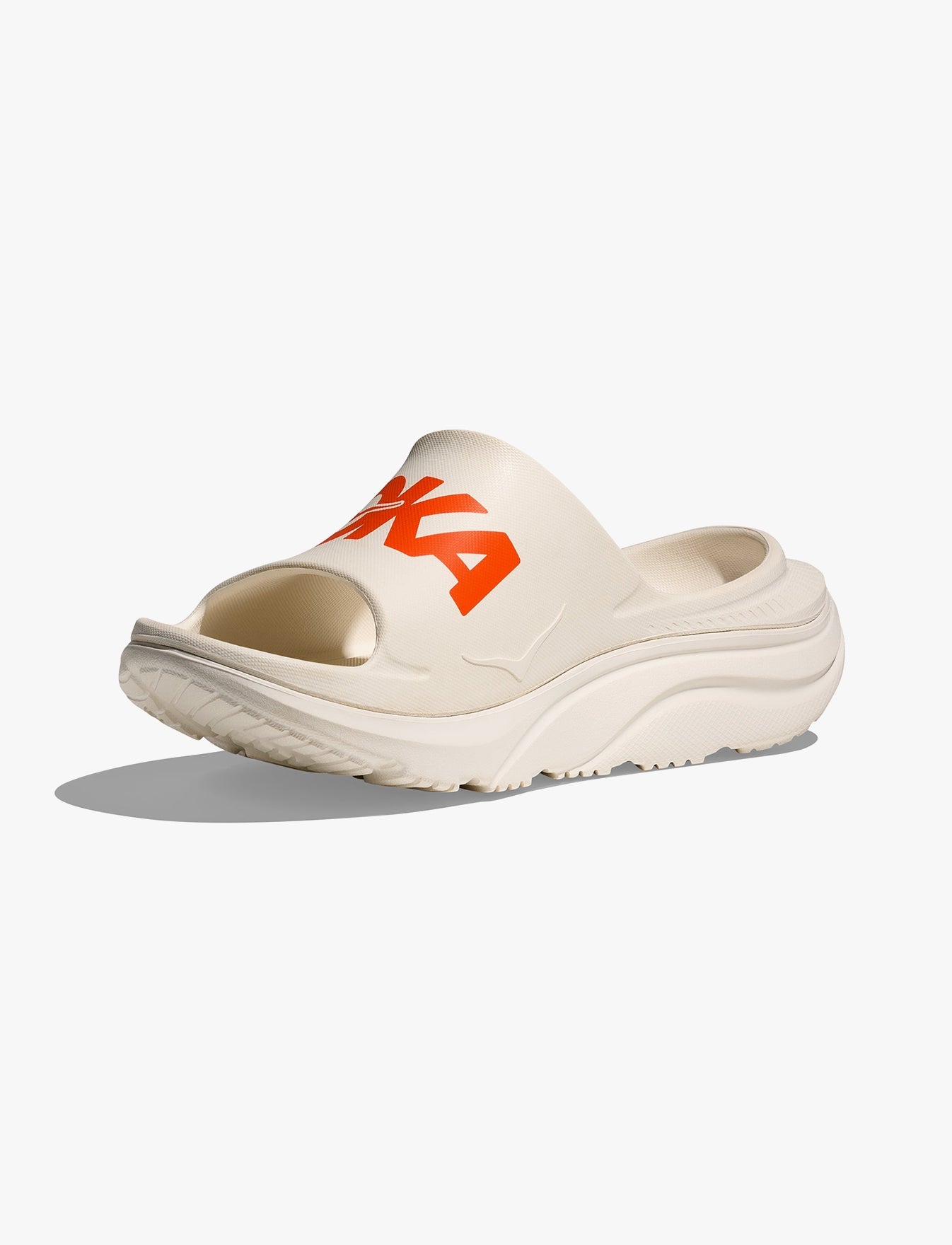 HOKA ORA ATHLETIC SLIDE - כפכפי אורה אתלטיקס סלייד בצבע פרוסט/כתום לבה