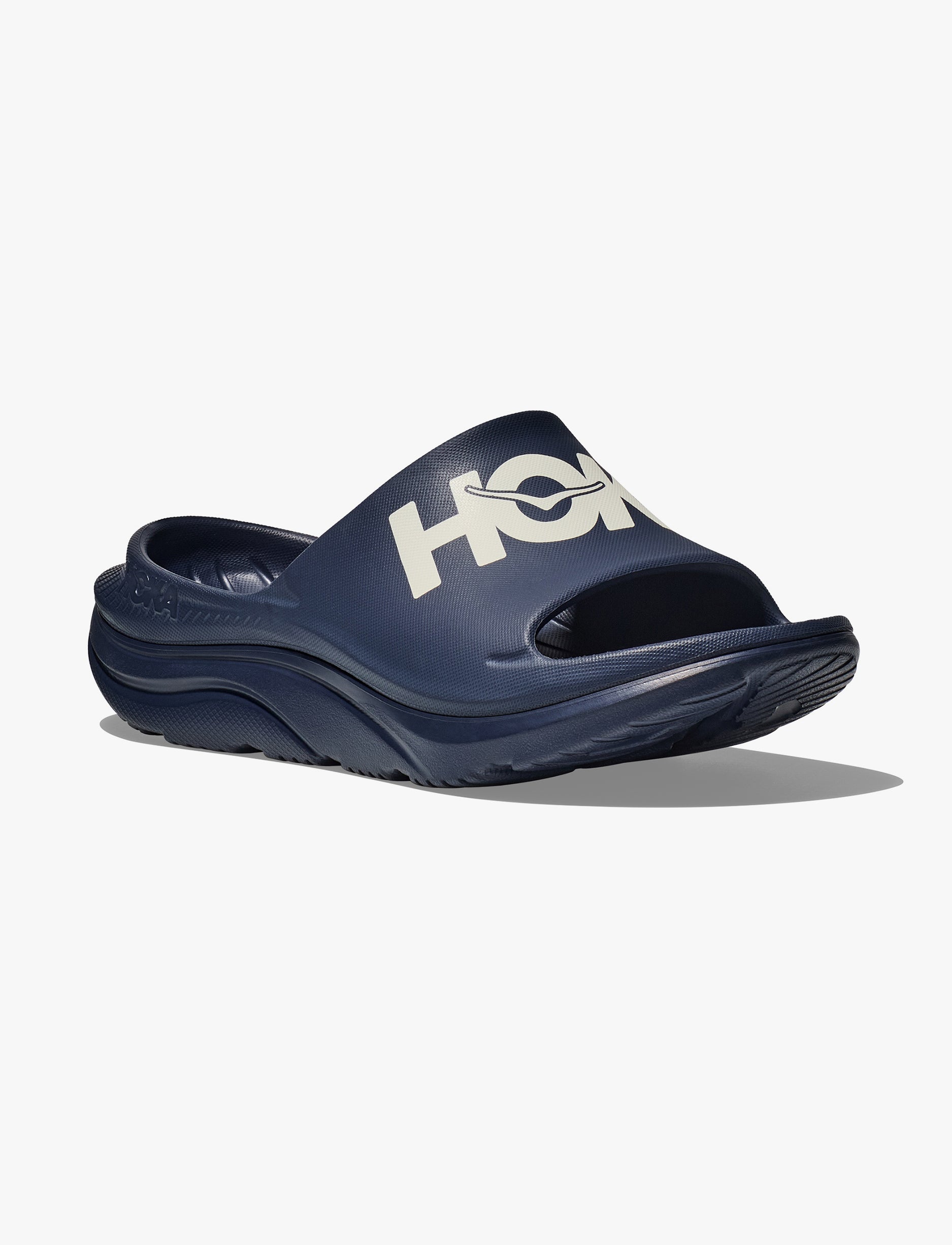 HOKA ORA ATHLETIC SLIDE - כפכפי אורה אתלטיקס סלייד בצבע נייבי/לבן