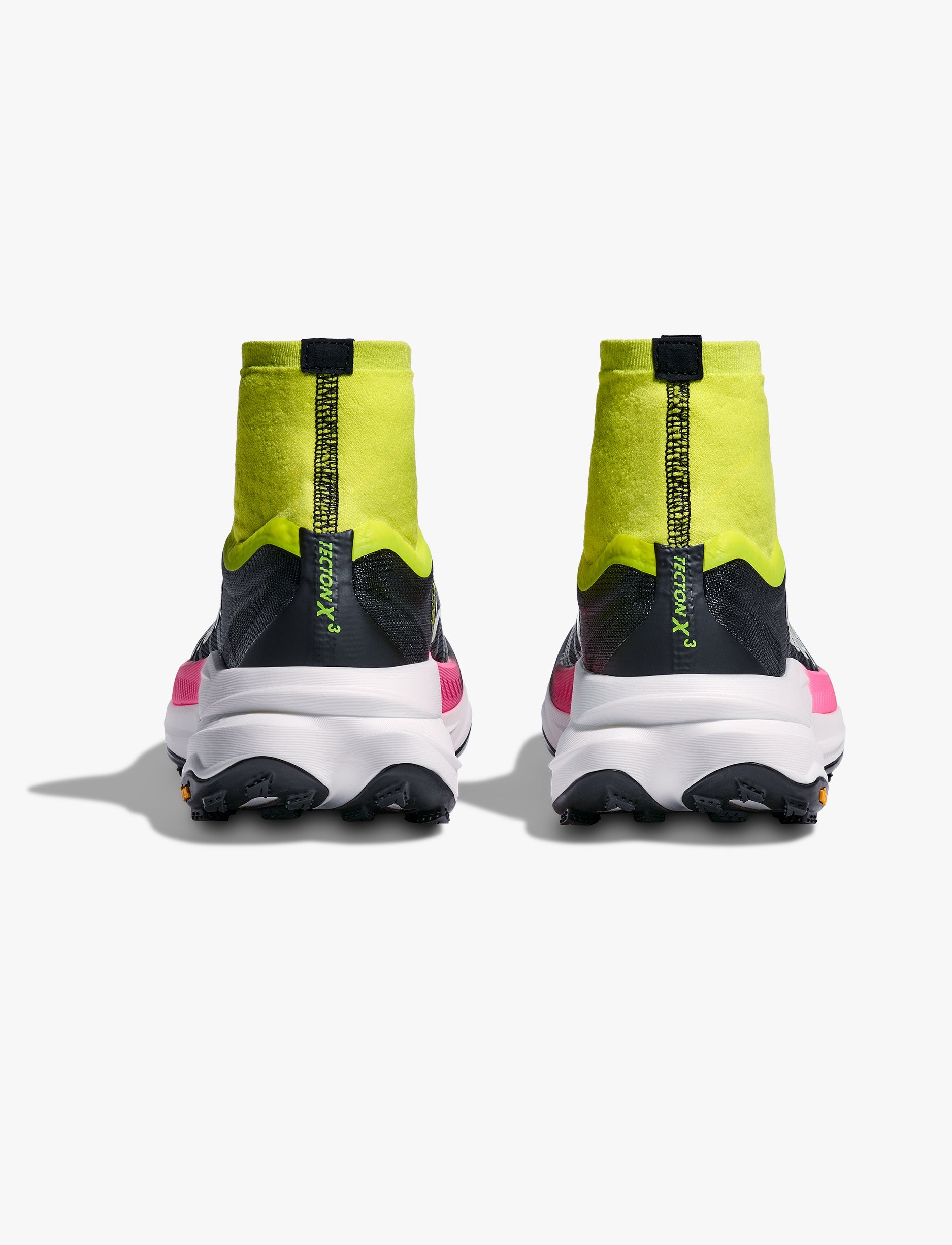 HOKA TECTON X3 - נעלי טקטון X 3 לגברים בצבע נאון הוקה לימן/שחור