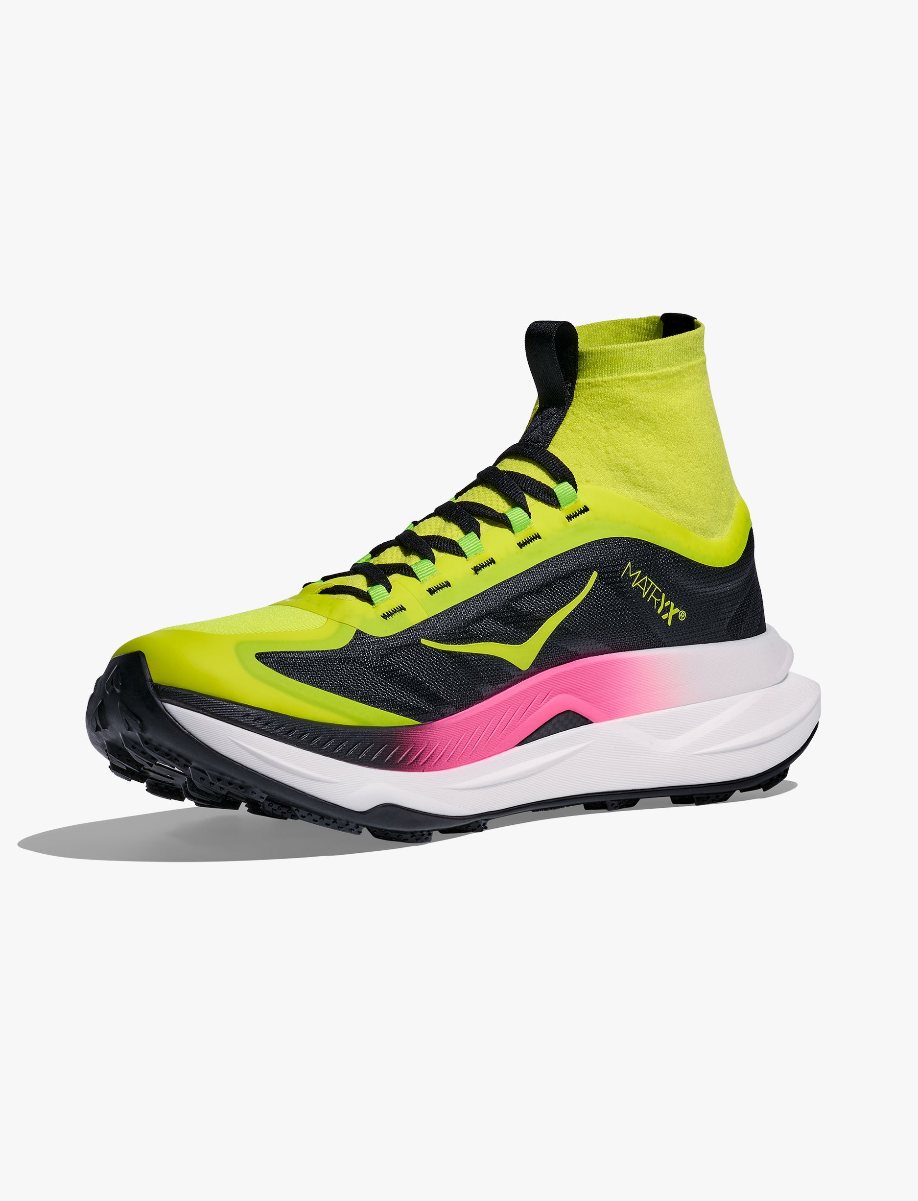 HOKA TECTON X3 - נעלי טקטון X 3 לגברים בצבע נאון הוקה לימן/שחור