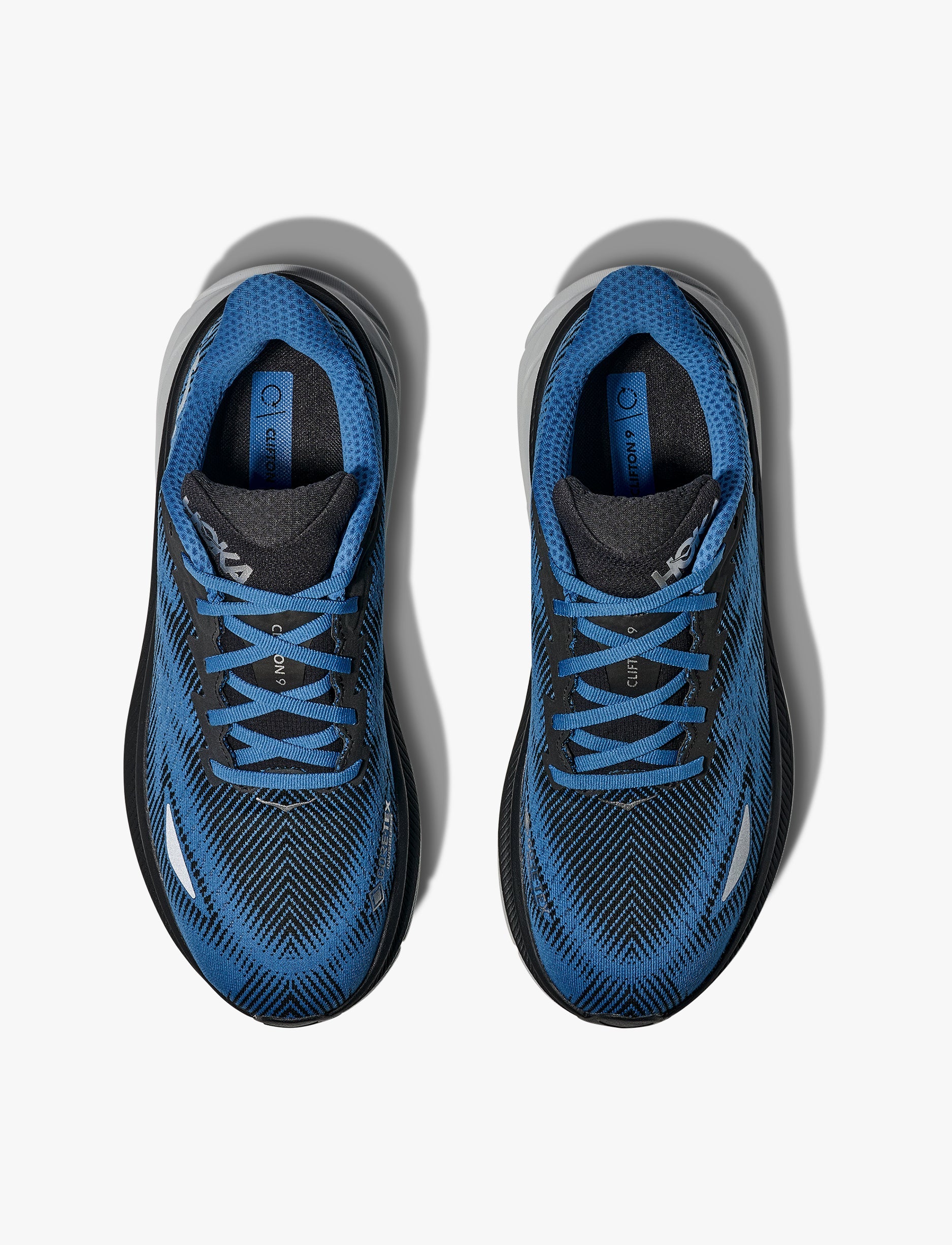 HOKA CLIFTON 9 GTX - נעלי ספורט קליפטון 9 גורטקס לגברים בצבע כחול ערפל/שחור