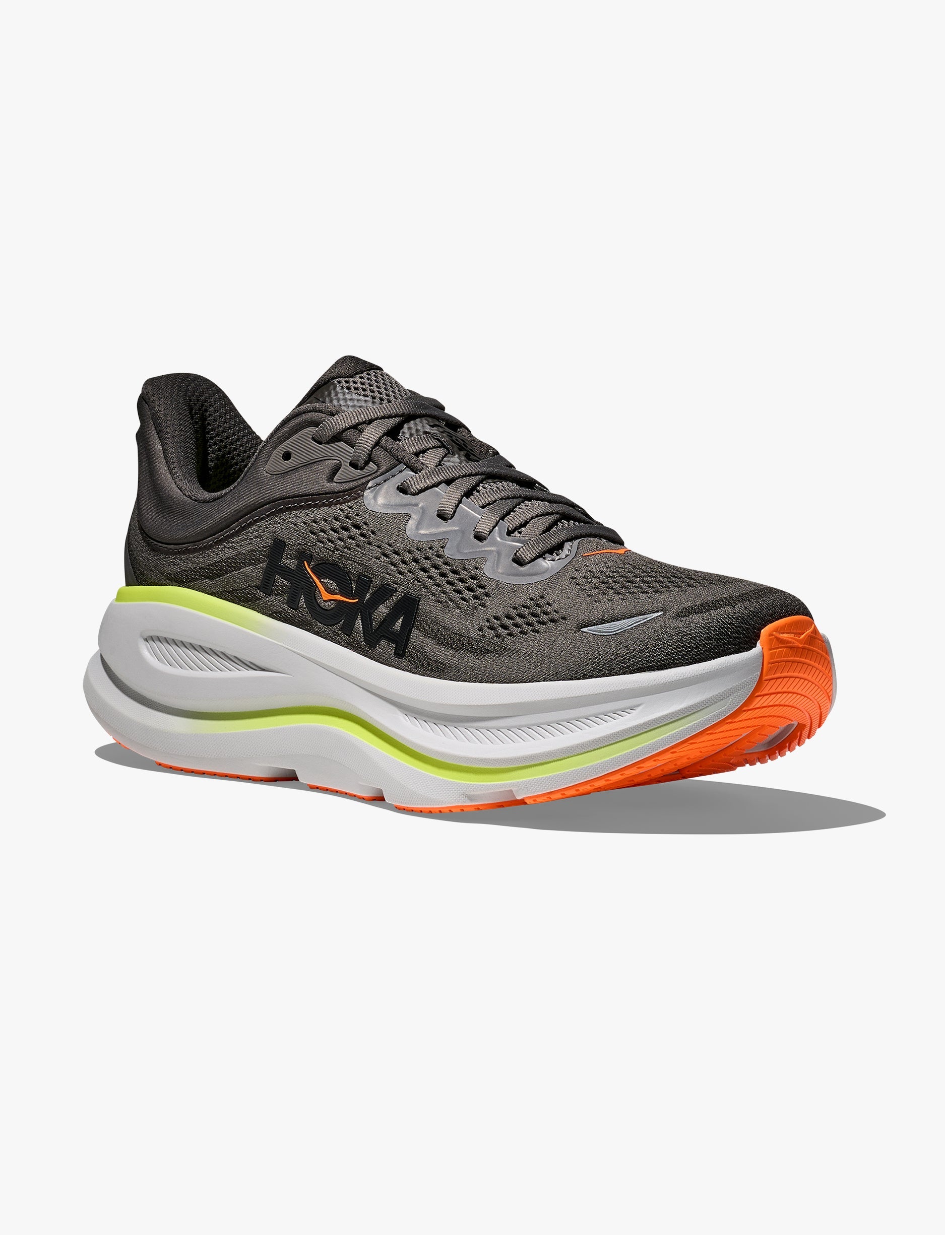 HOKA BONDI 9 - נעלי ספורט לגבר בונדי 9 בצבע אפור אספלט/אפור חצץ