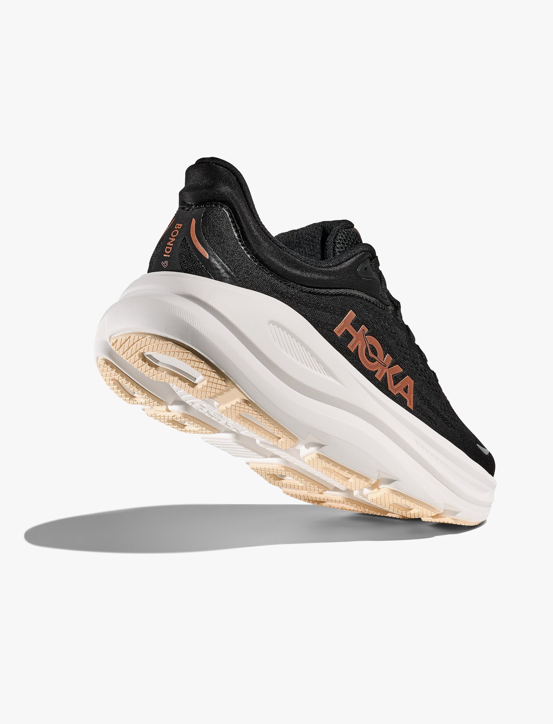 HOKA BONDI 9 - נעלי ספורט לאישה בונדי 9 בצבע שחור/רוז גולד