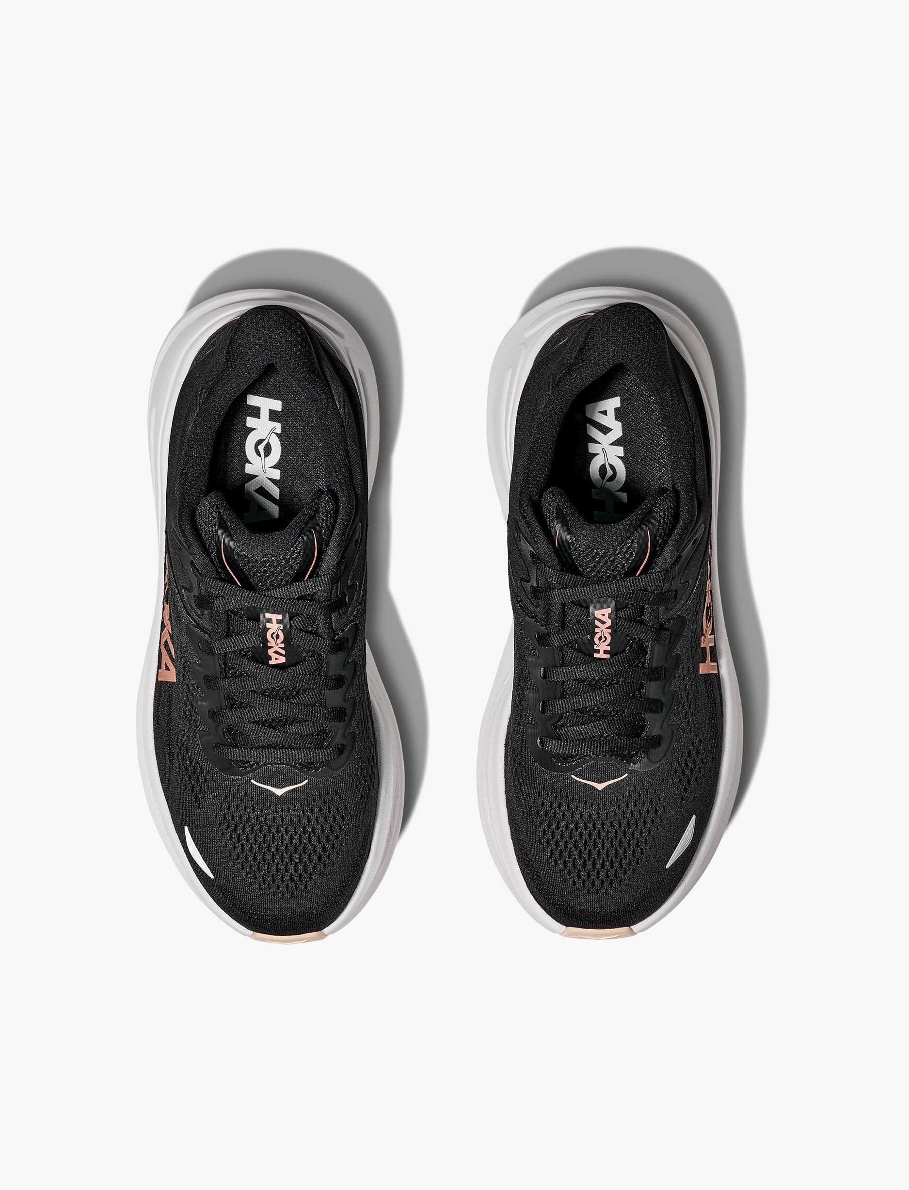 HOKA BONDI 9 - נעלי ספורט לאישה בונדי 9 בצבע שחור/רוז גולד