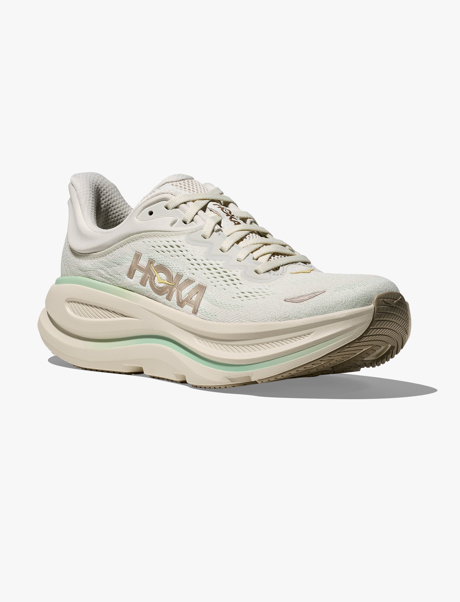 HOKA BONDI 9 - נעלי ספורט לאישה בונדי 9 בצבע כמהרין/טורקיז ים