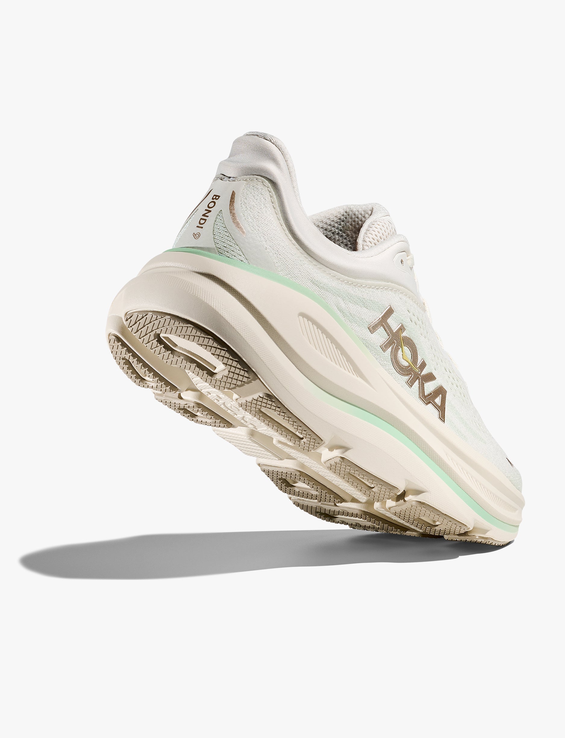 HOKA BONDI 9 - נעלי ספורט לאישה בונדי 9 בצבע כמהרין/טורקיז ים