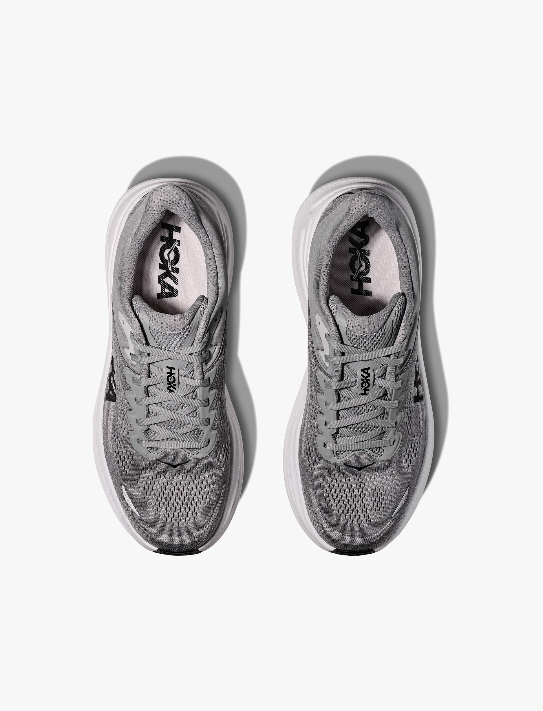 HOKA BONDI WIDE 9 - נעלי ספורט גברים בונדי 9 רחבות בצבע אפור