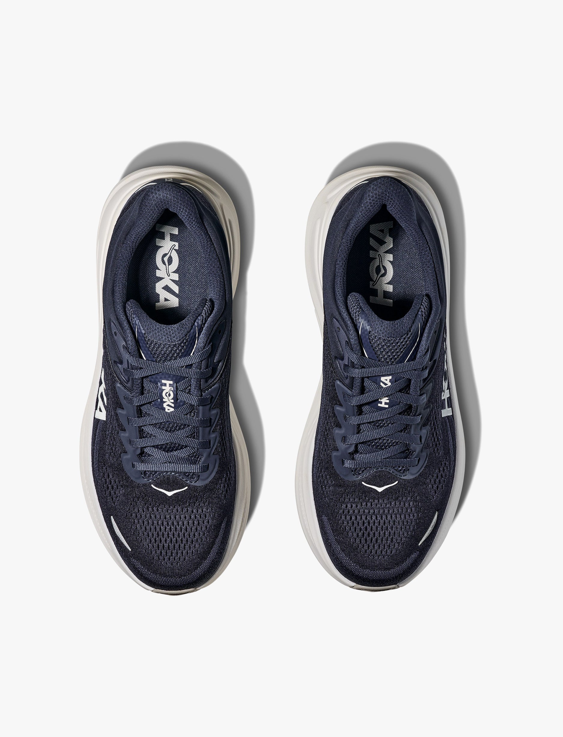 HOKA BONDI WIDE 9 - נעלי ספורט גברים בונדי 9 רחבות בצבע נייבי/לבן