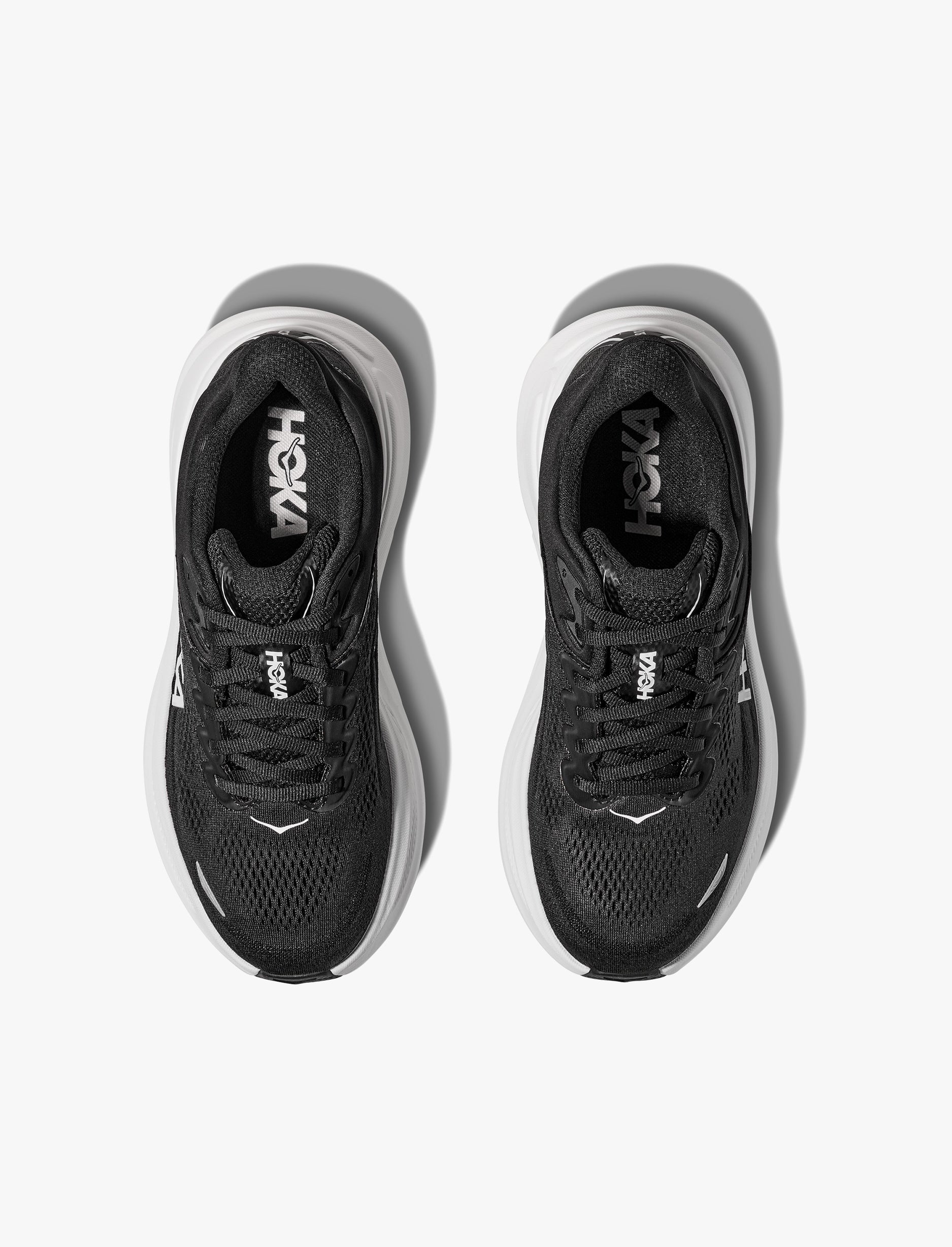 HOKA BONDI WIDE 9 - נעלי ספורט לנשים בונדי 9 רחבות בצבע שחור/לבן