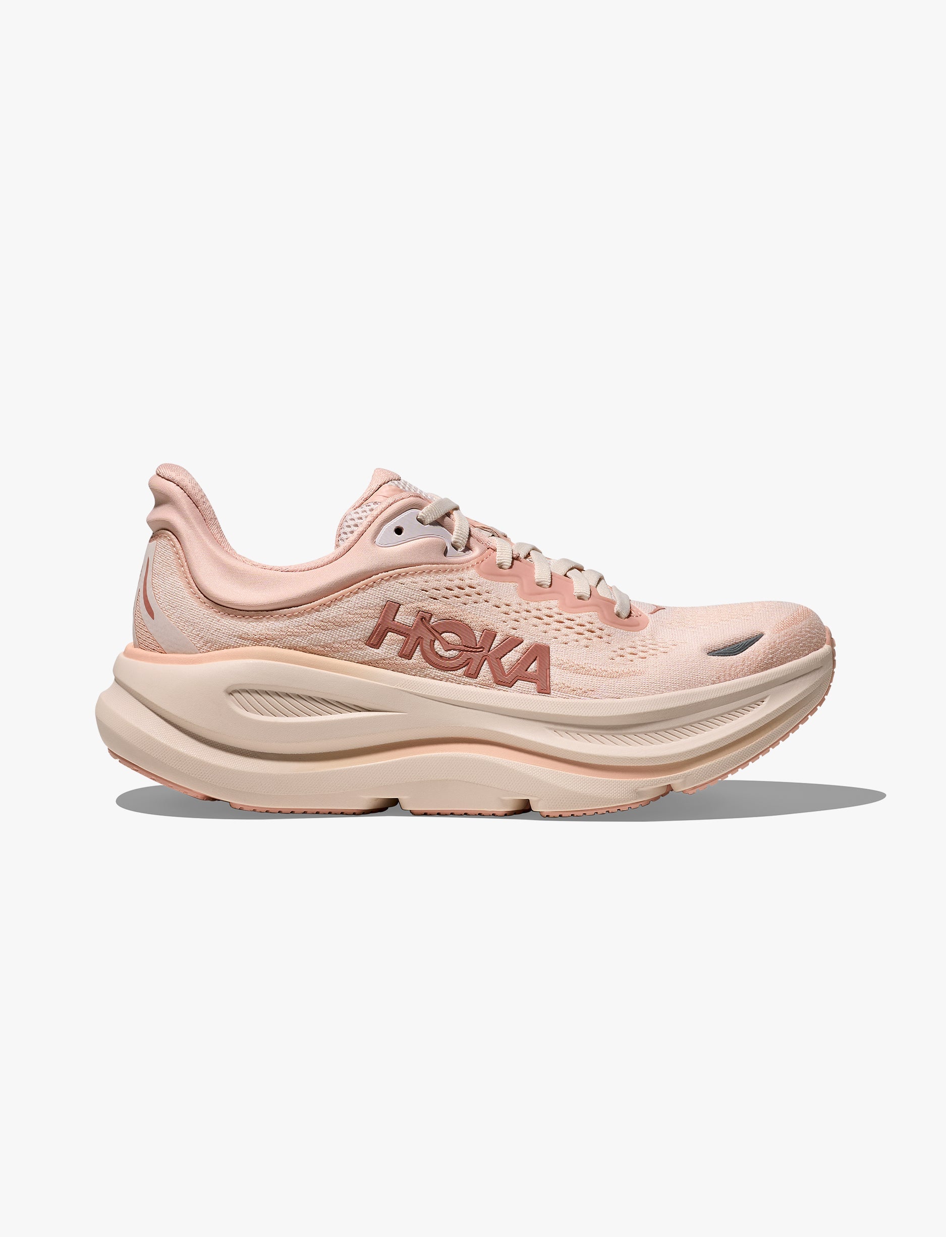 HOKA BONDI WIDE 9 - נעלי ספורט לנשים בונדי 9 רחבות בצבע ורוד/קרם ורדים