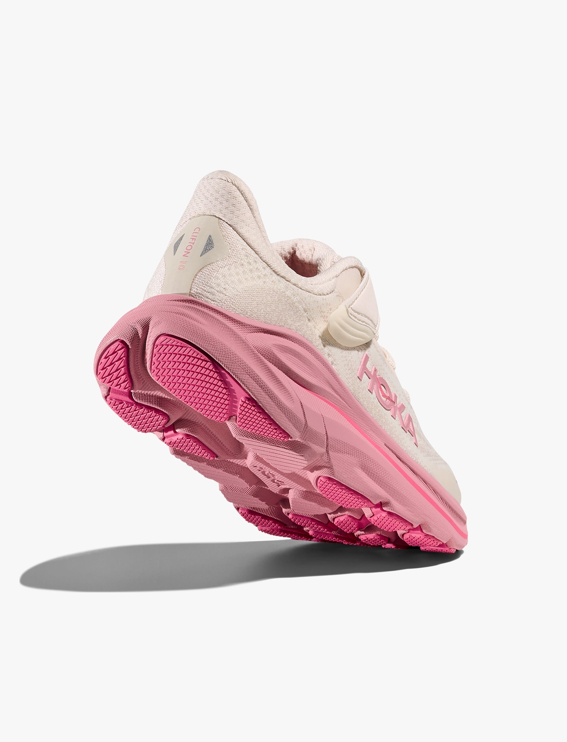 HOKA CLIFTON 10 LITTLE KIDS - נעלי ספורט ילדים הוקה קליפטון 10 בצבע קרם ורדים/ורד כהה