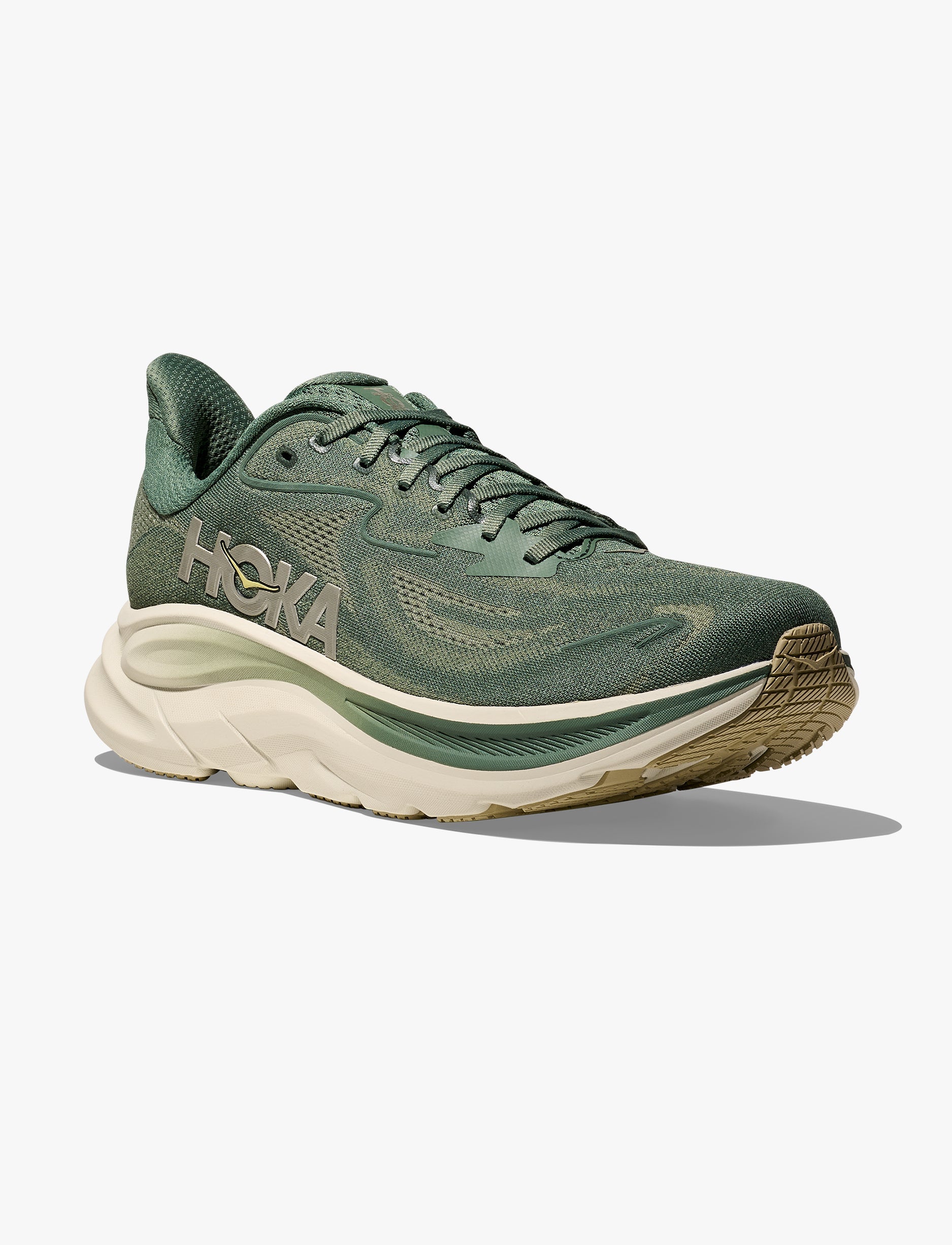 HOKA CLIFTON 10 - נעלי ספורט גברים הוקה קליפטון 10 בצבע ירוק פרן/מלח כמהין