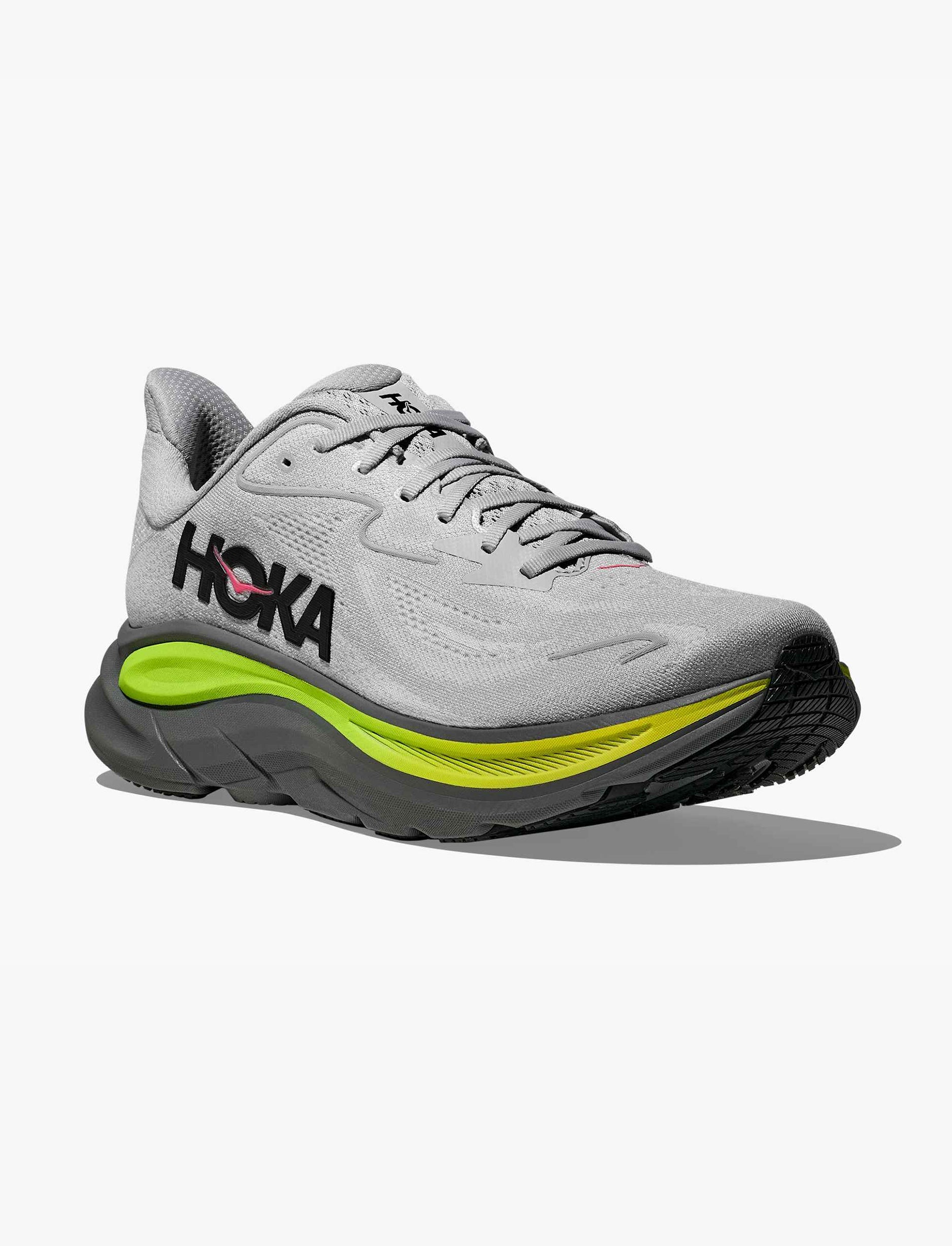 HOKA CLIFTON 10 - נעלי ספורט גברים הוקה קליפטון 10 בצבע צהוב זרחני/אפור אסטר