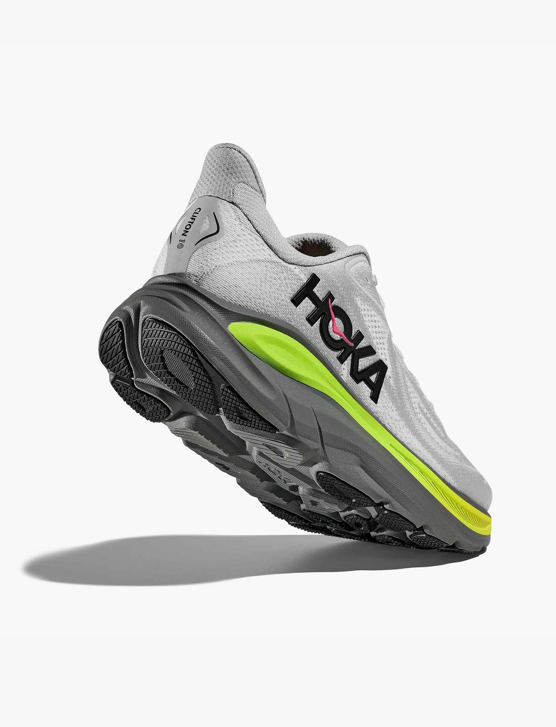 HOKA CLIFTON 10 - נעלי ספורט גברים הוקה קליפטון 10 בצבע צהוב זרחני/אפור אסטר