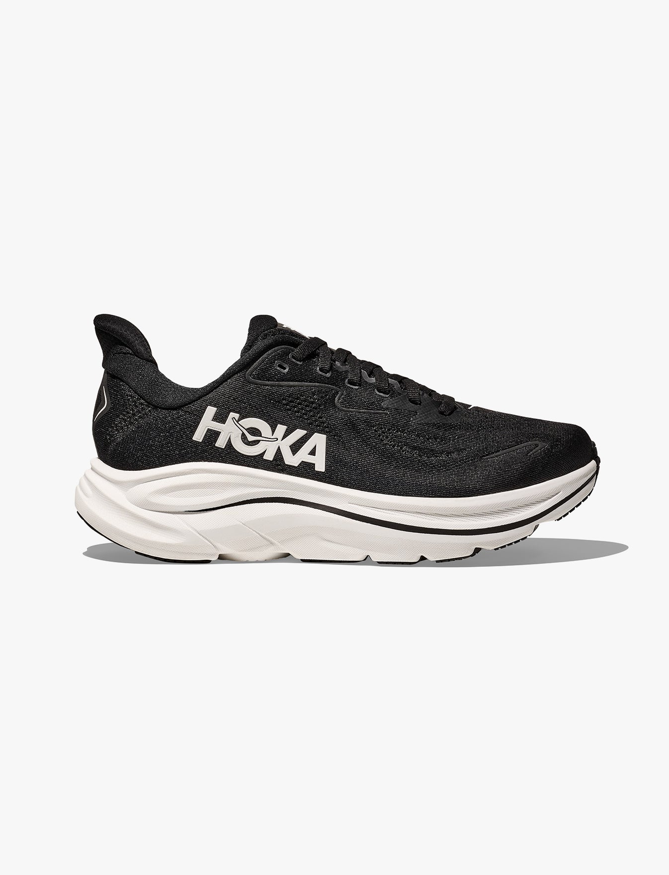HOKA CLIFTON WIDE 10 - נעלי ספורט גברים הוקה קליפטון 10 רחבות בצבע שחור/לבן