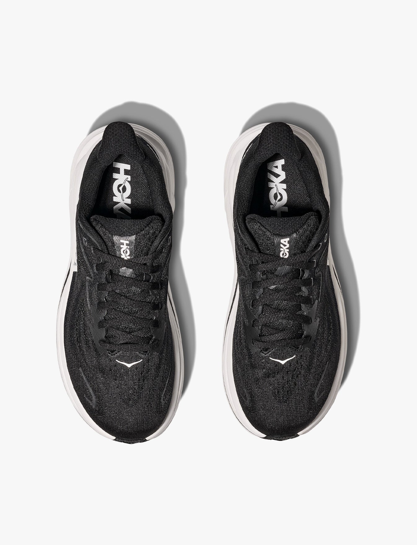 HOKA CLIFTON WIDE 10 - נעלי ספורט גברים הוקה קליפטון 10 רחבות בצבע שחור/לבן