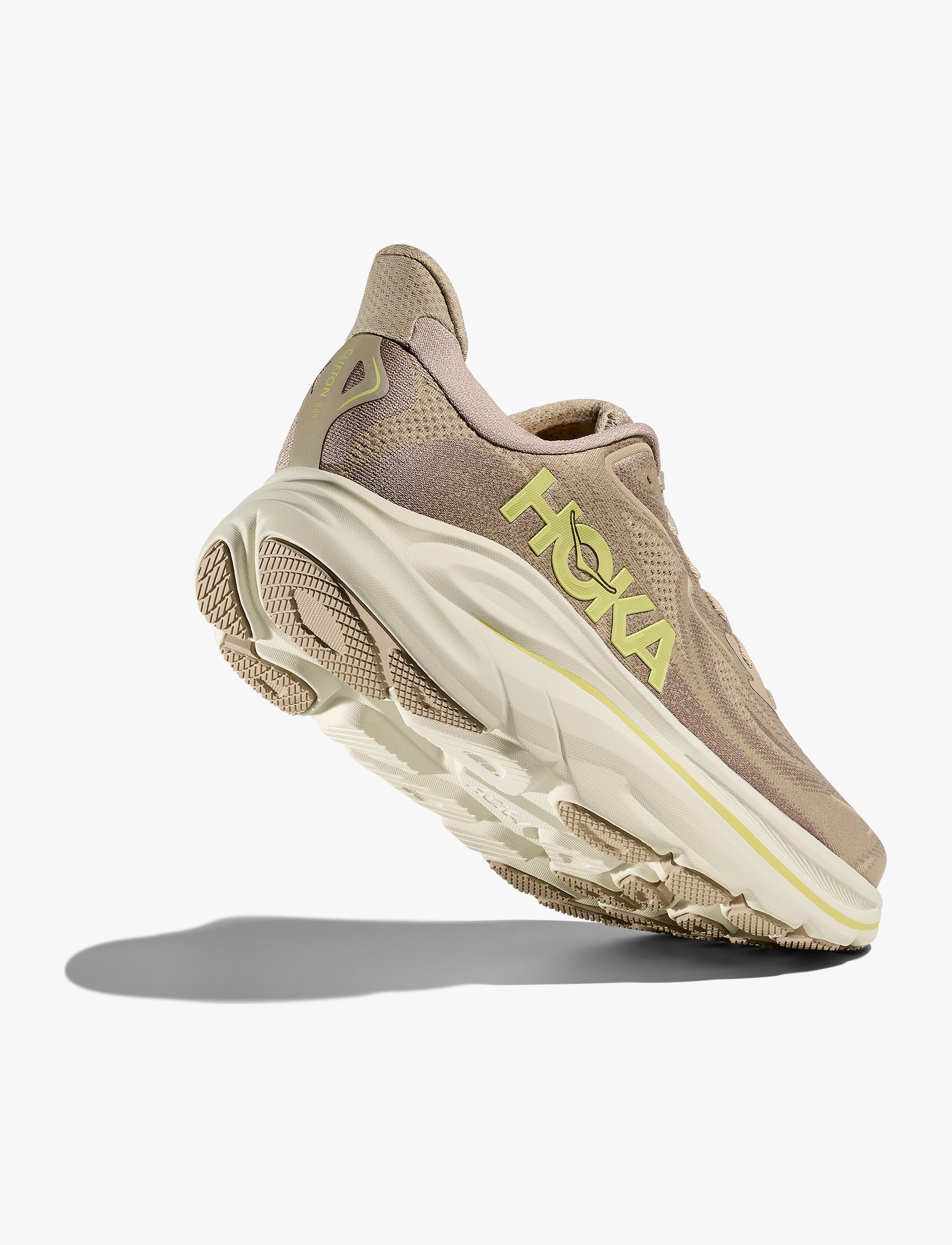 HOKA CLIFTON WIDE 10 -  נעלי ספורט גברים הוקה קליפטון 10 רחבות בצבע פשתן/אבן