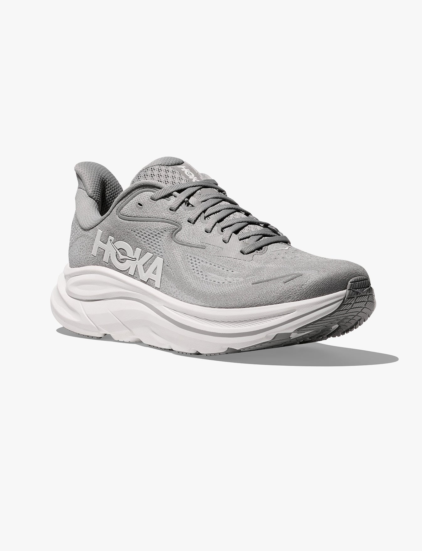 HOKA CLIFTON WIDE 10 - נעלי ספורט גברים הוקה קליפטון 10 רחבות בצבע אפור כוכב/אפור