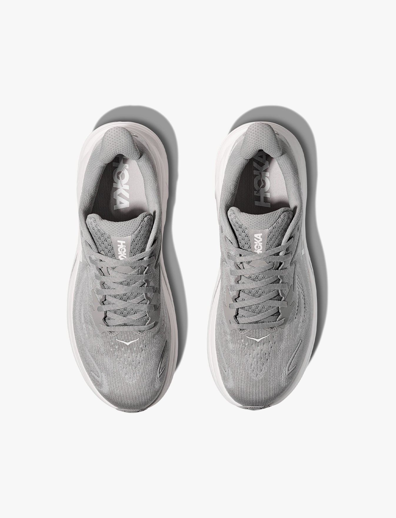 HOKA CLIFTON WIDE 10 - נעלי ספורט גברים הוקה קליפטון 10 רחבות בצבע אפור כוכב/אפור