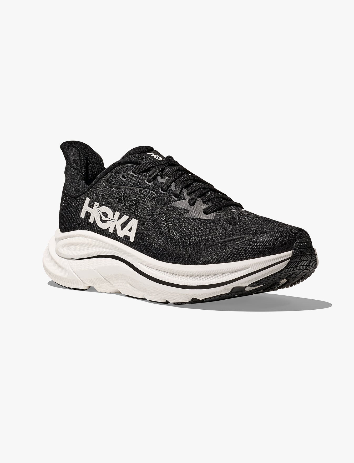 HOKA CLIFTON WIDE 10 - נעלי ספורט נשים הוקה קליפטון 10 רחבות בצבע שחור/לבן