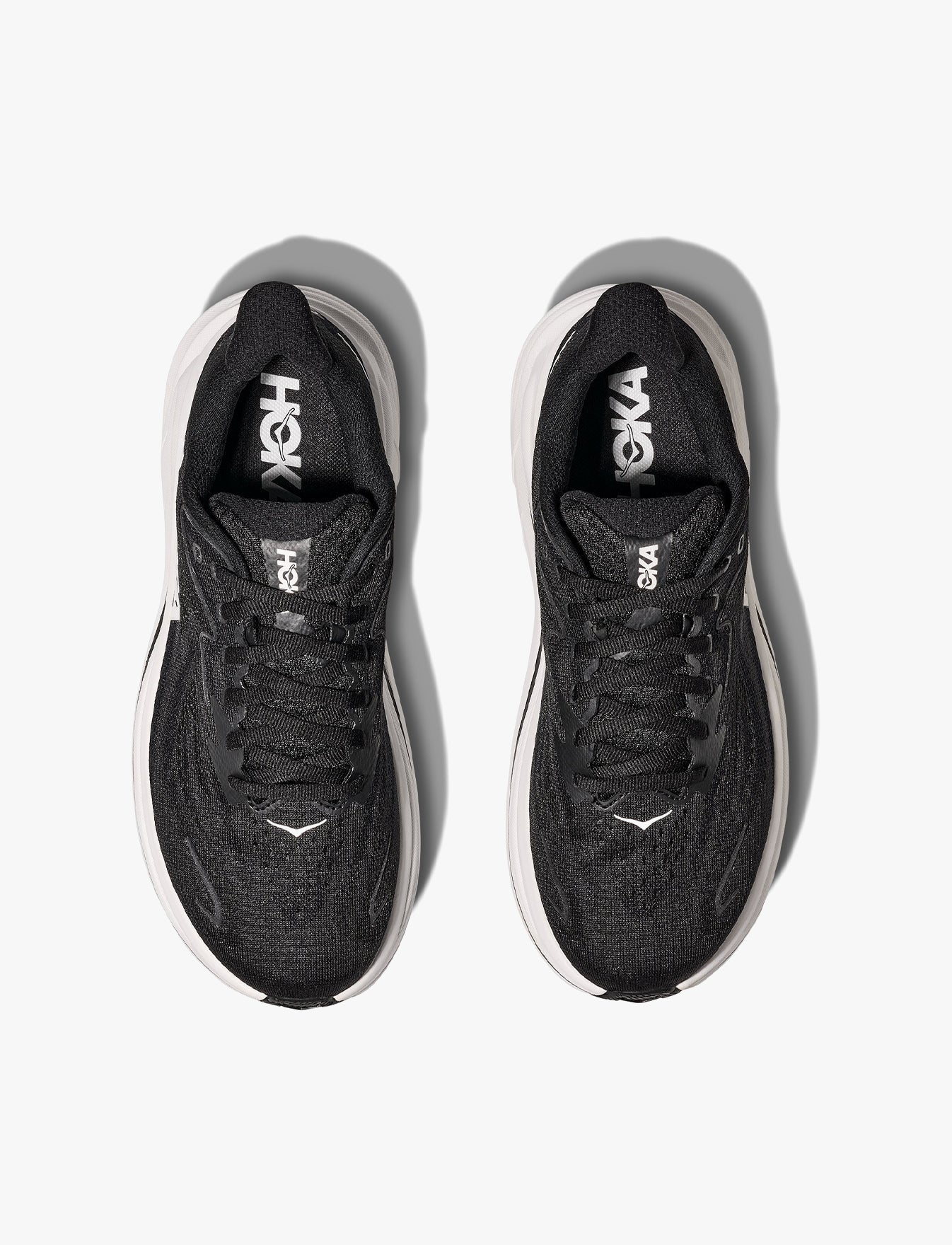 HOKA CLIFTON WIDE 10 - נעלי ספורט נשים הוקה קליפטון 10 רחבות בצבע שחור/לבן