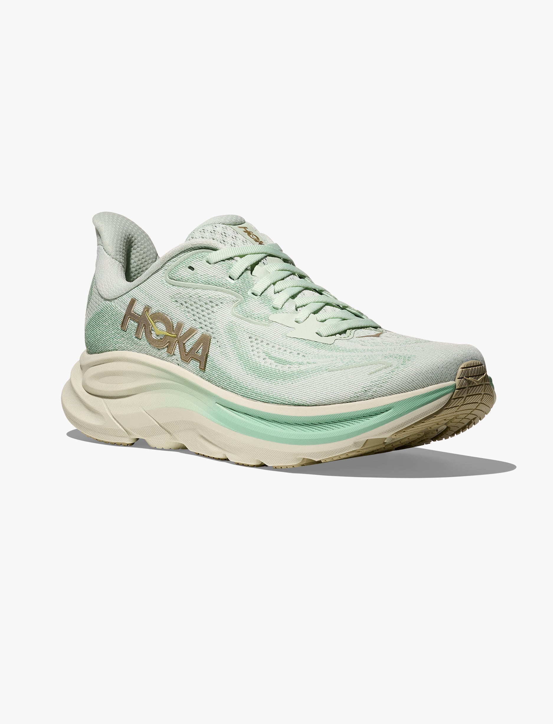 HOKA CLIFTON WIDE 10 - נעלי ספורט נשים הוקה קליפטון 10 רחבות בצבע זכוכית ים/ג'ייד