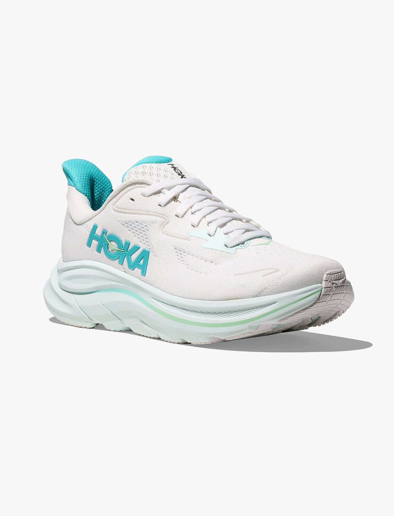 HOKA CLIFTON WIDE 10 - נעלי ספורט נשים הוקה קליפטון 10 רחבות בצבע לבן/כחול סיאלו
